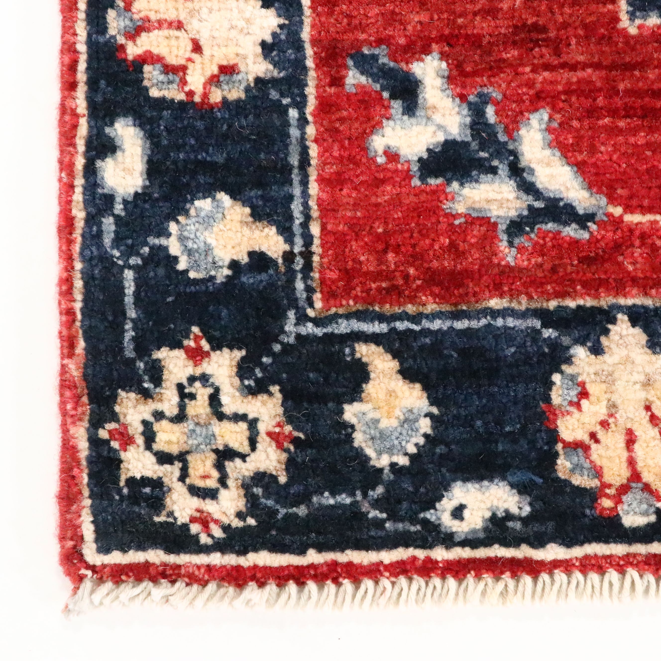 2' x 3' Hand-Knotted Afghan Kazak Accent Rug