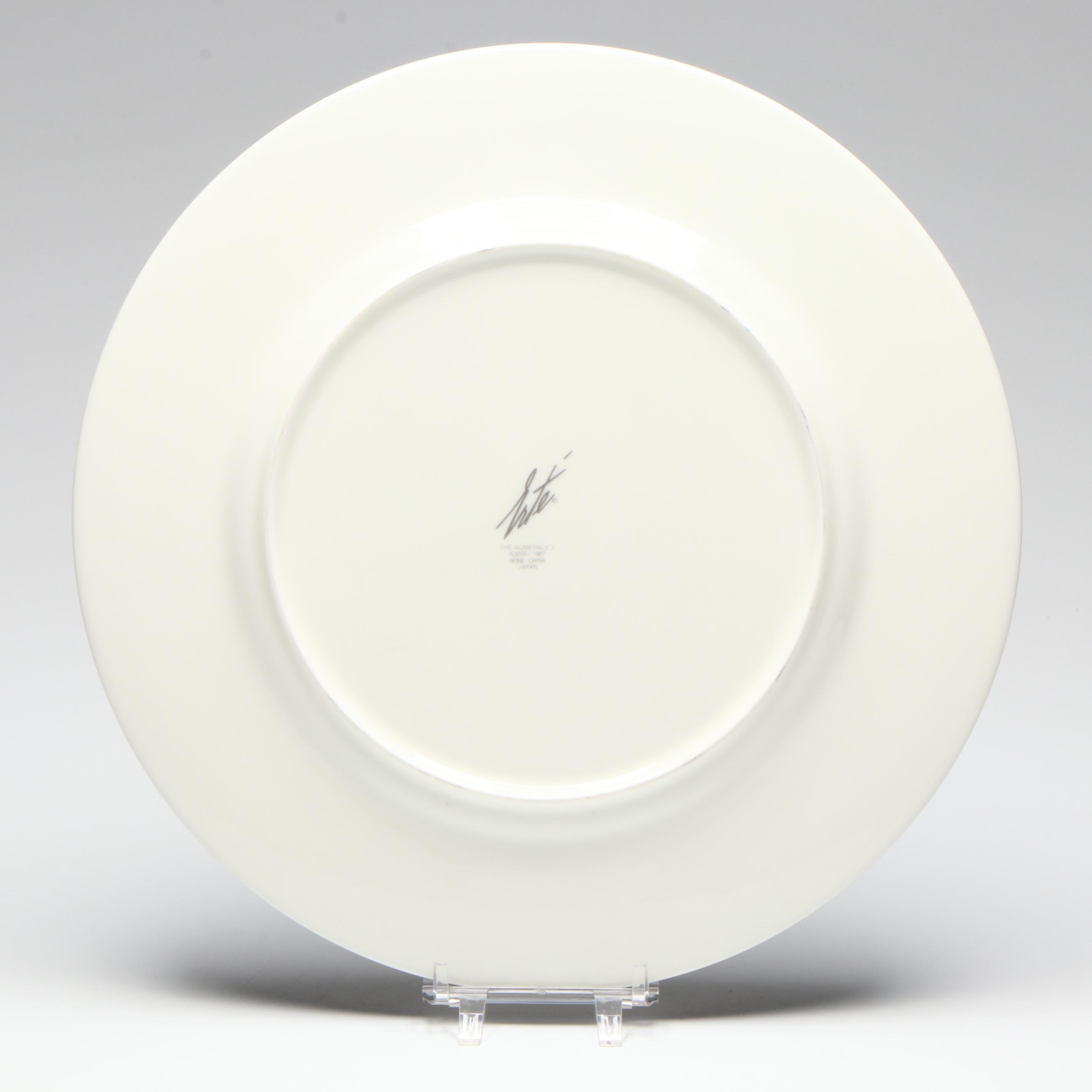 Erté "The Numerals 3" Bone China Charger, 1987