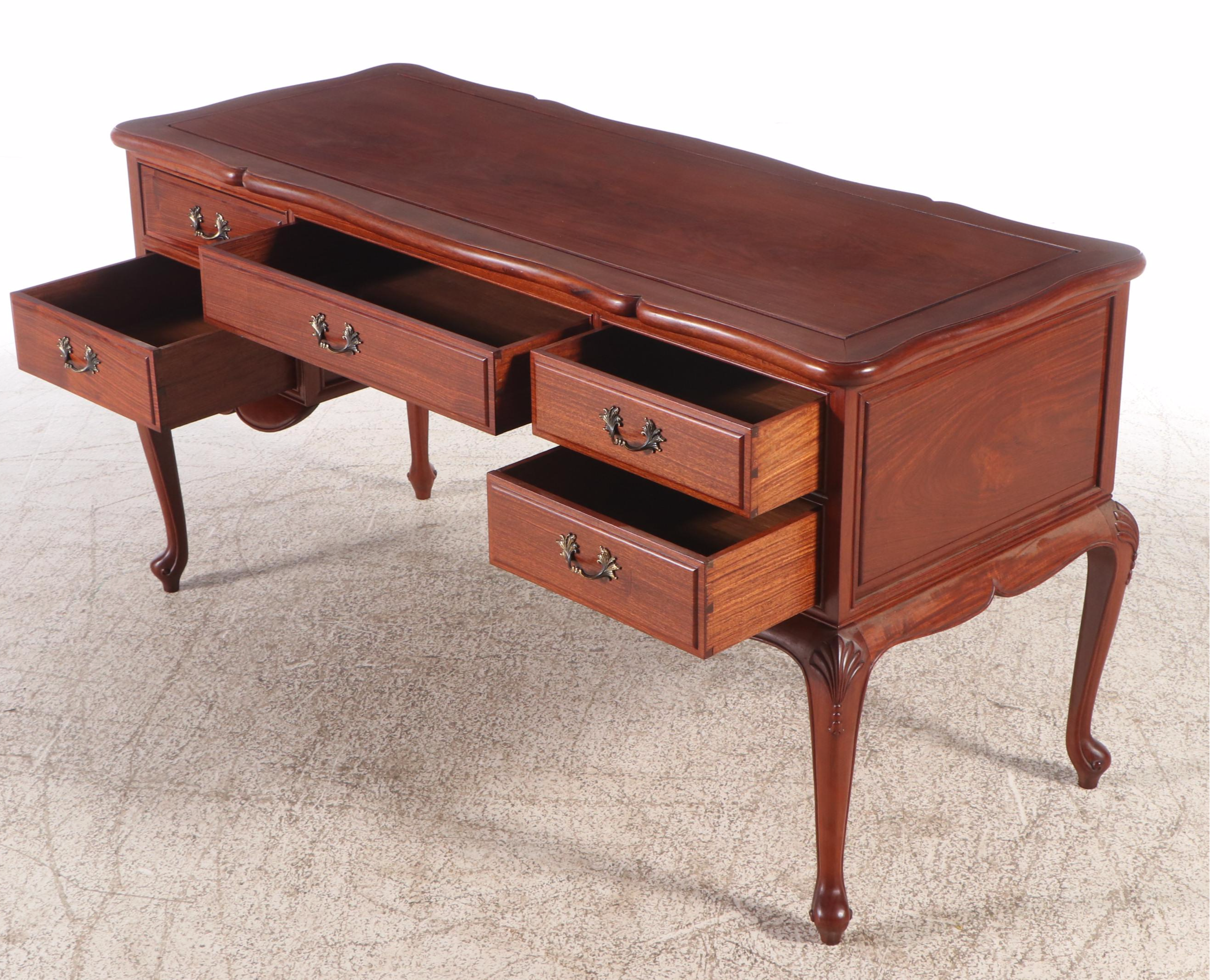 Queen Anne Style Mahogany Desk