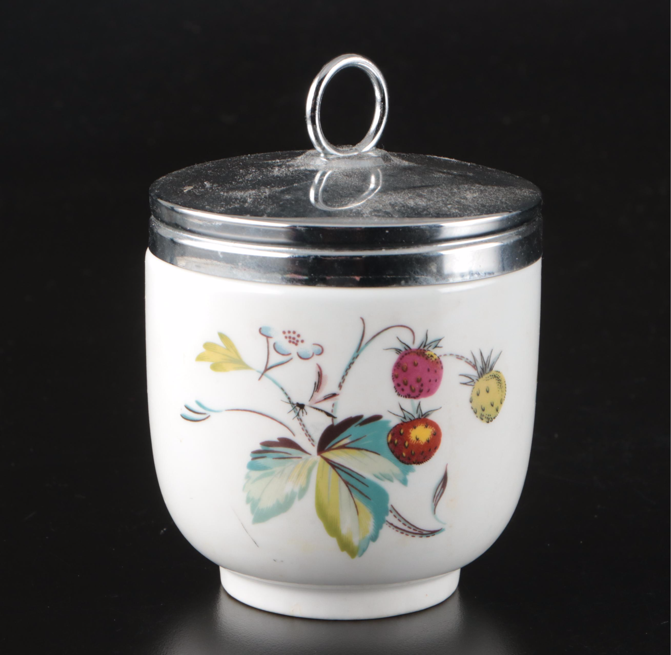 Royal Worcester "Evesham Gold" and Other Porcelain Egg Coddlers