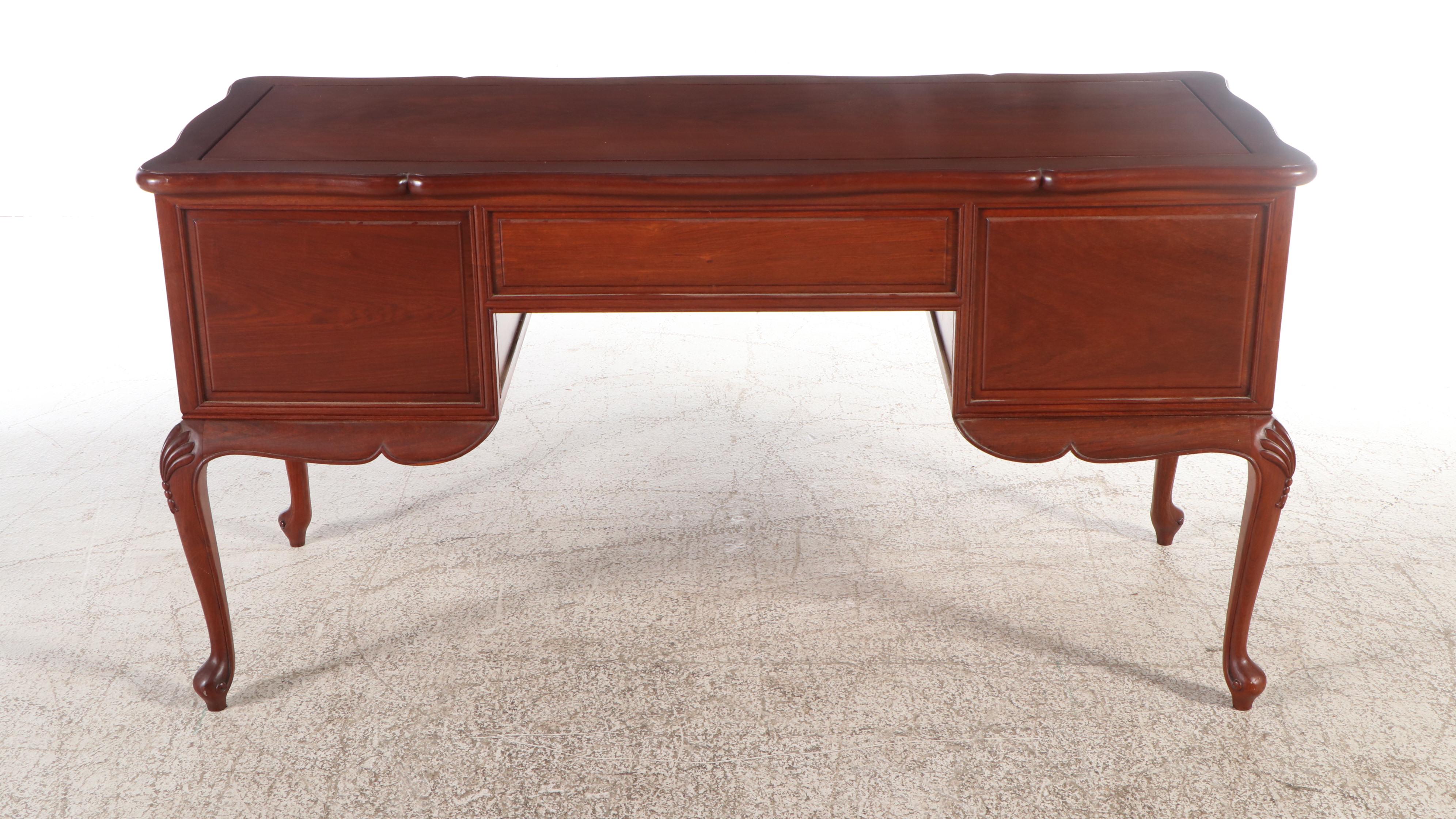 Queen Anne Style Mahogany Desk