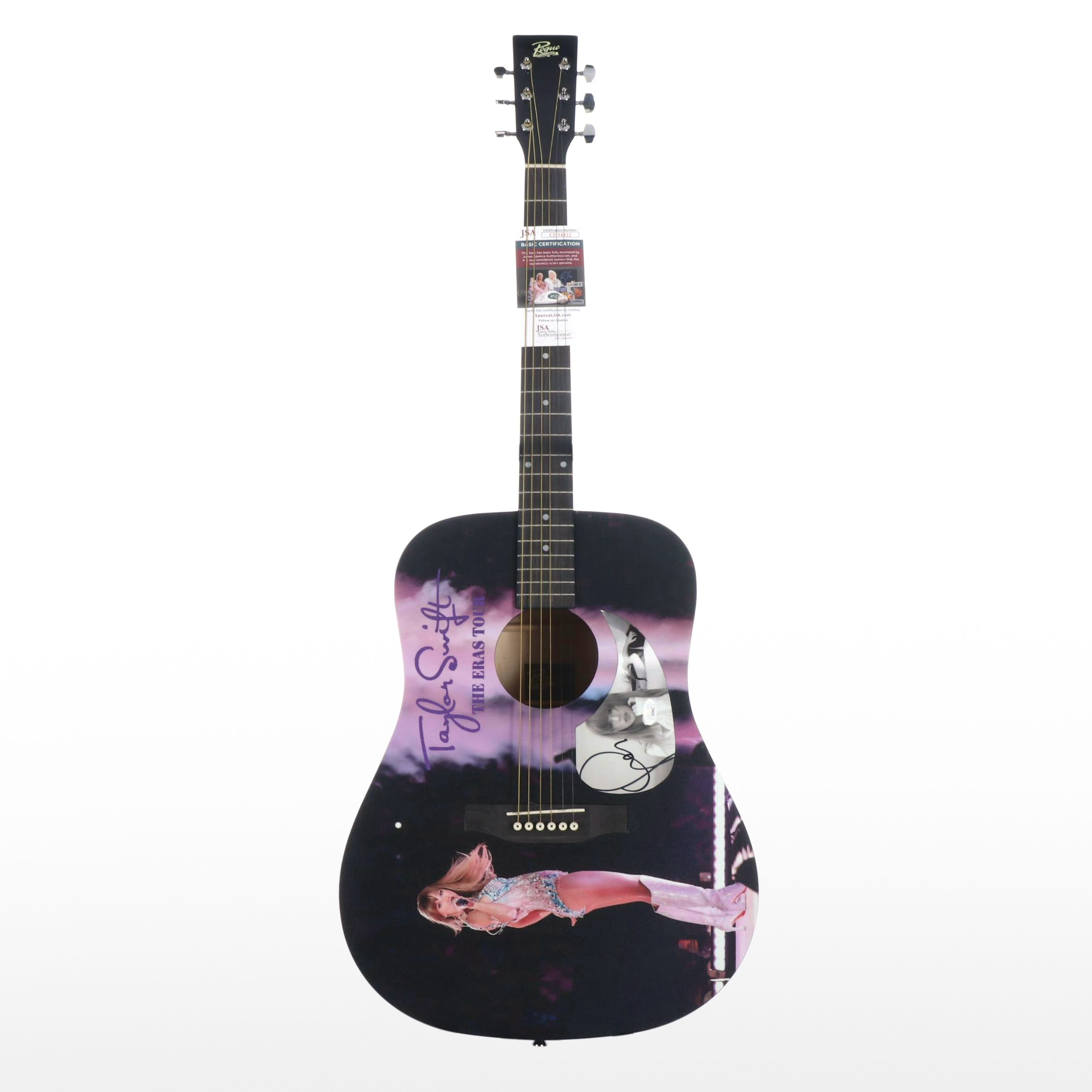 Taylor Swift Decal-Signed "The Eras Tour" Ashthorpe Acoustic Guitar, JSA