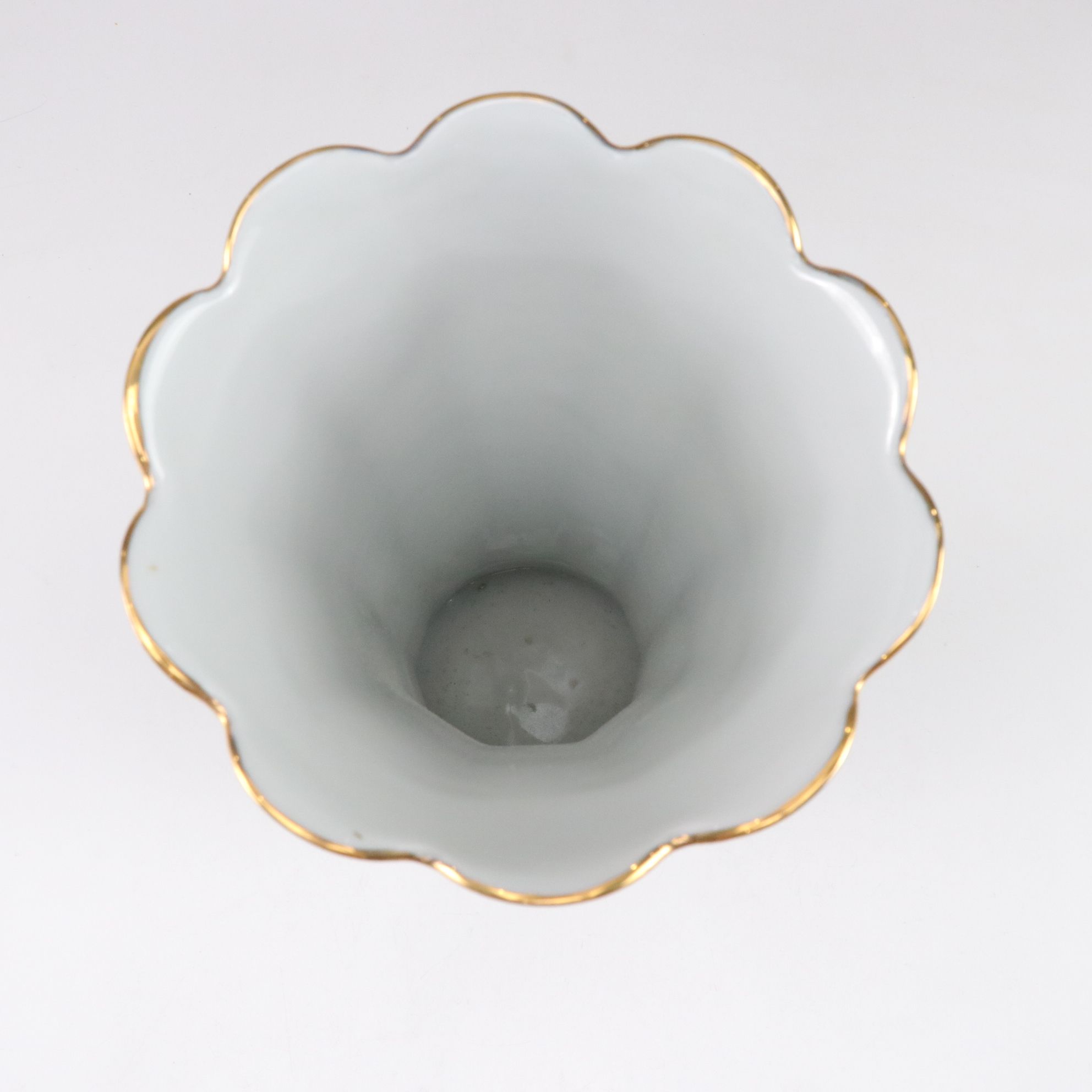 Anchor Hocking Pink Depression Glass, Bareuther Porcelain Vase and Milk Glass