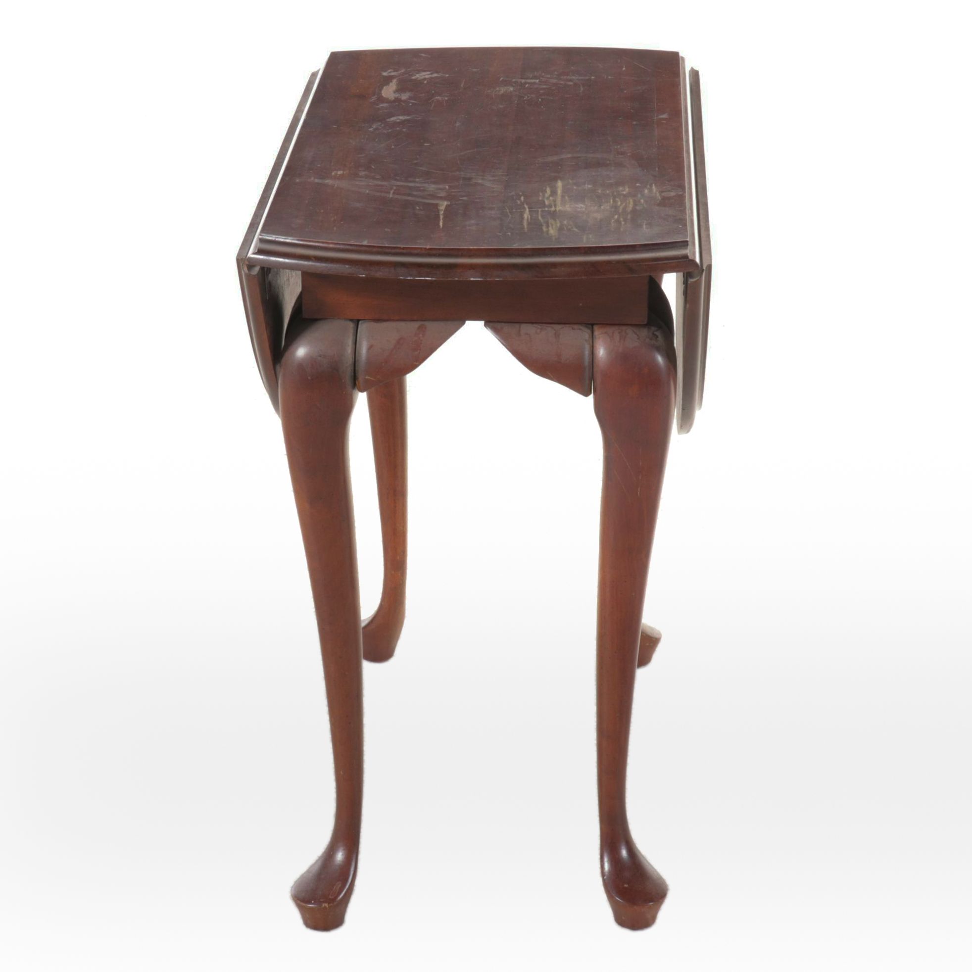 Queen Anne Style Mahogany Drop Leaf Table