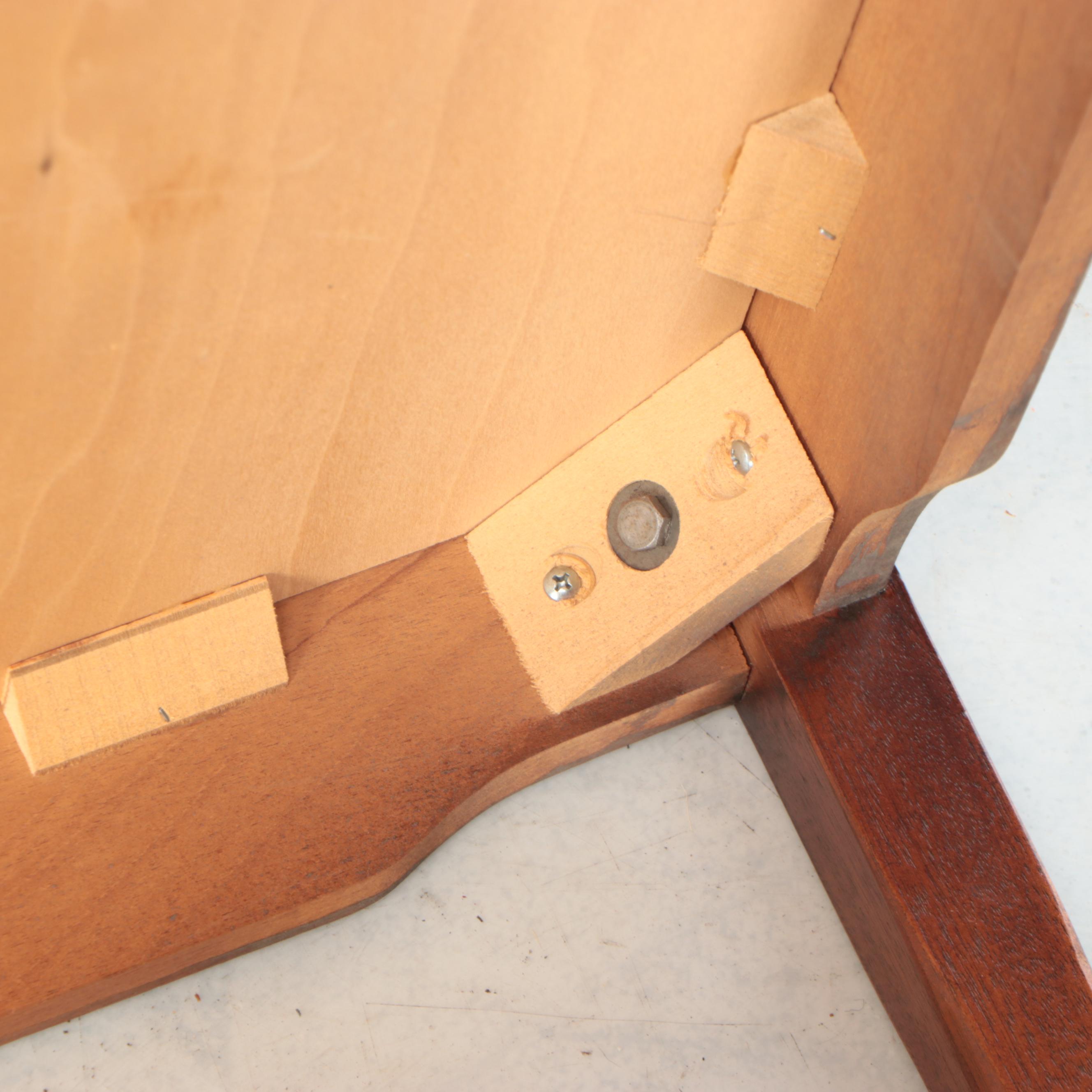 Two-Tiered Mahogany Finish End Table