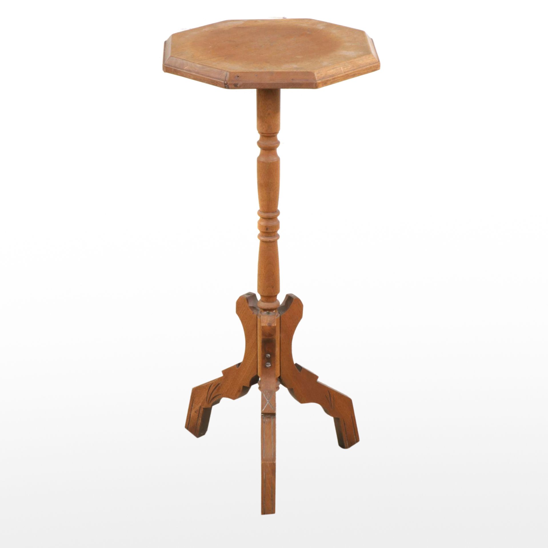 Victorian Walnut Plant Stand, Early 20th Century