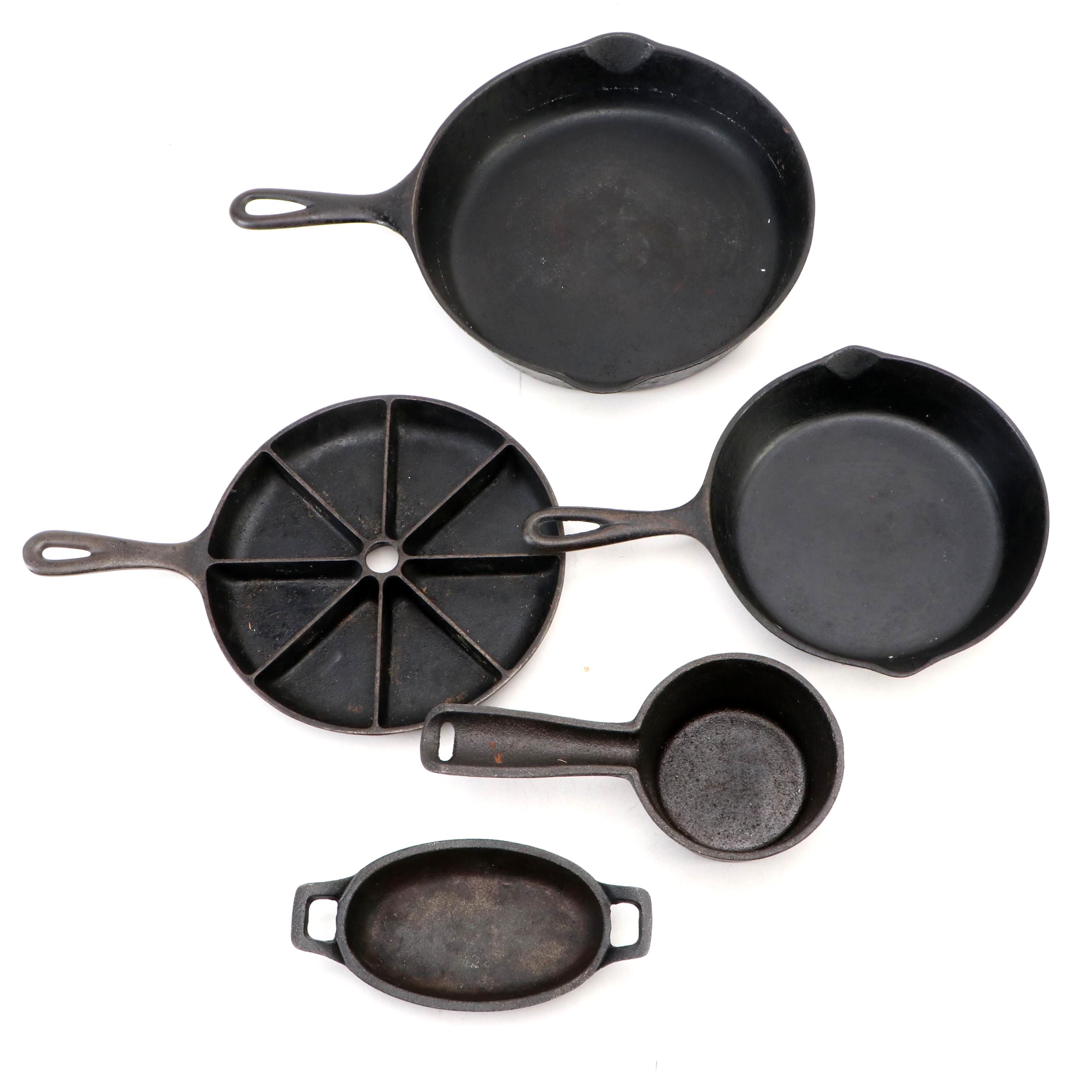 Cast Iron Wedge with Other Skillets and Pans