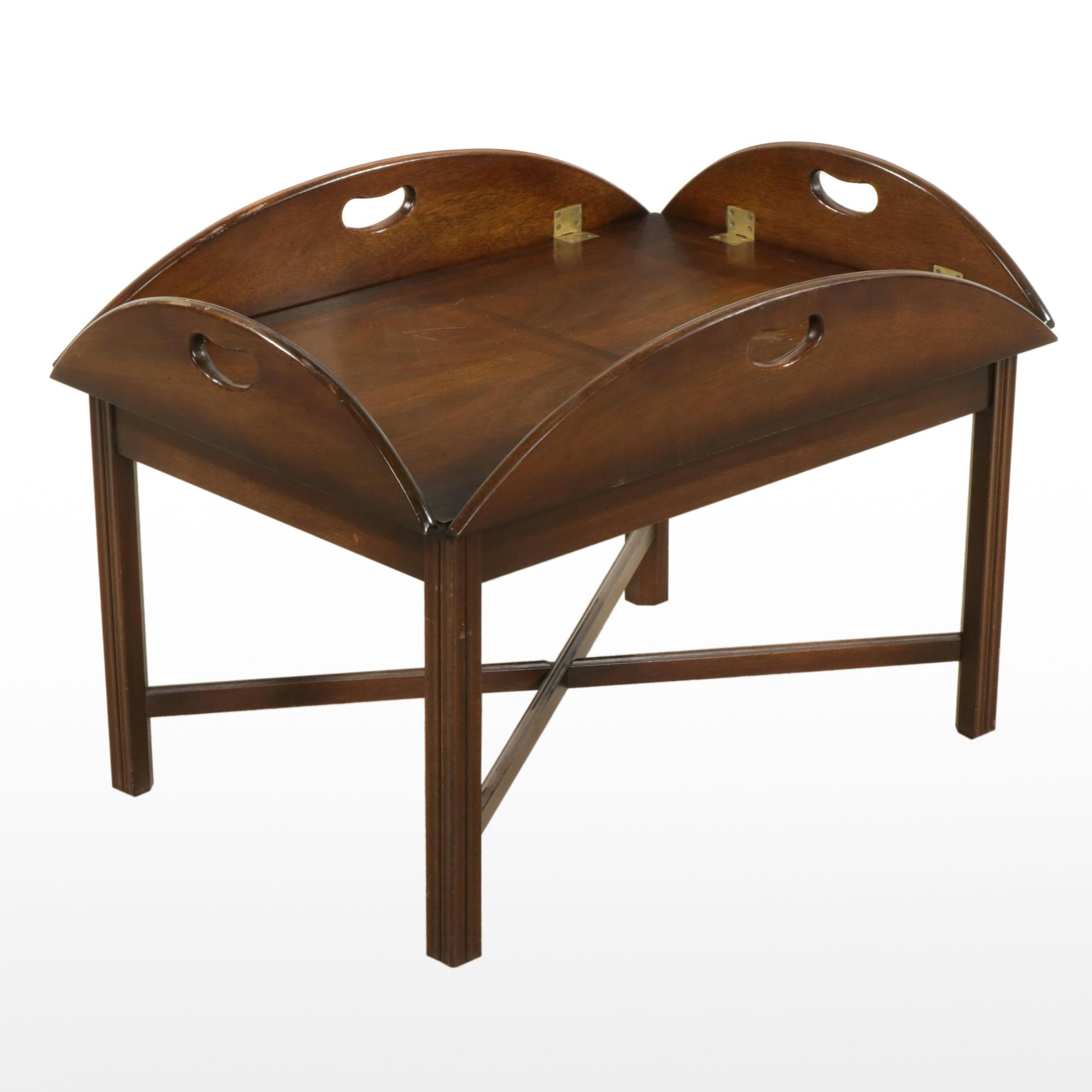 Chippendale Style Mahogany Butler's Table, Late 20th Century