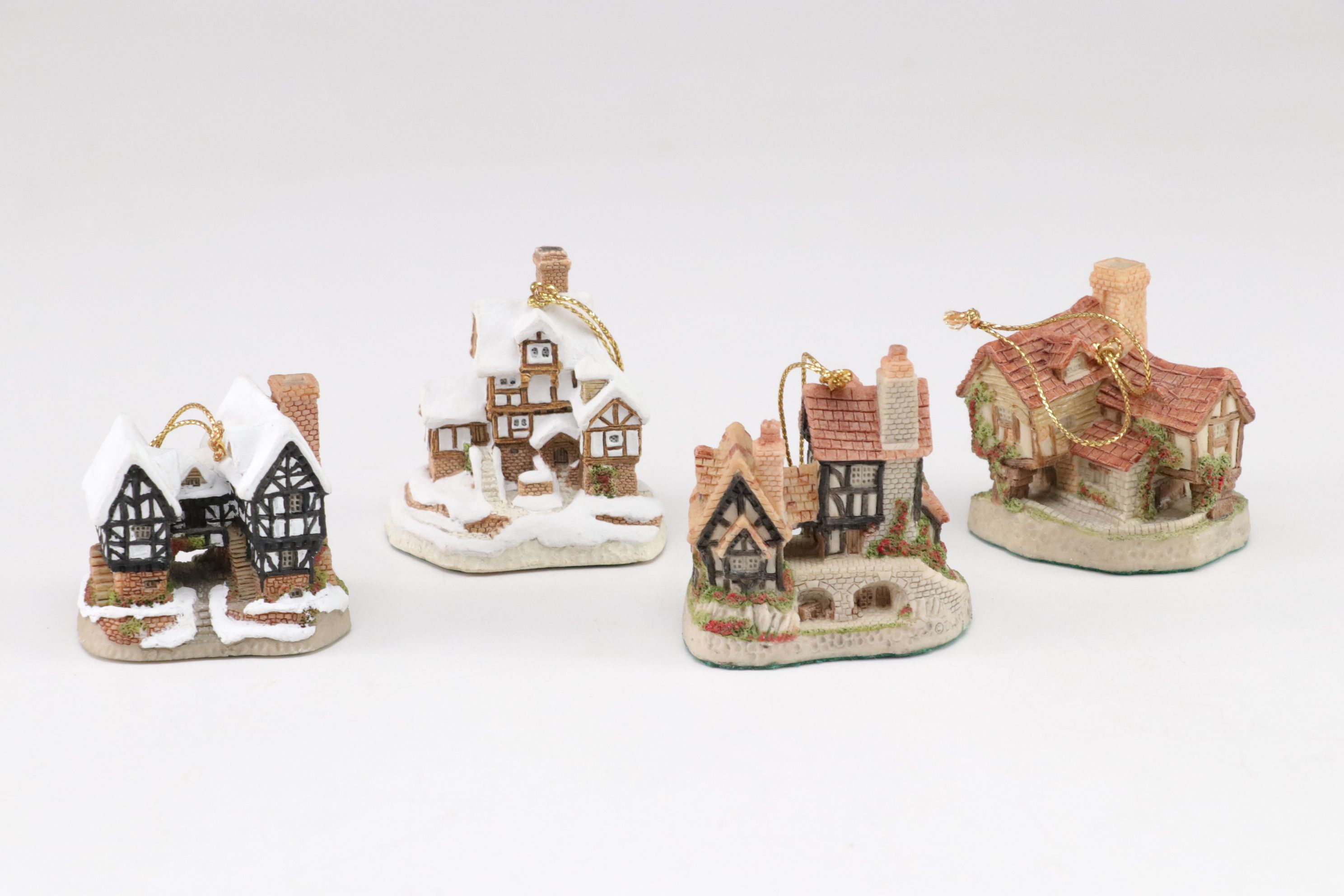 David Winter "The Flower Shop" with Christmas Ornaments & More Cottages