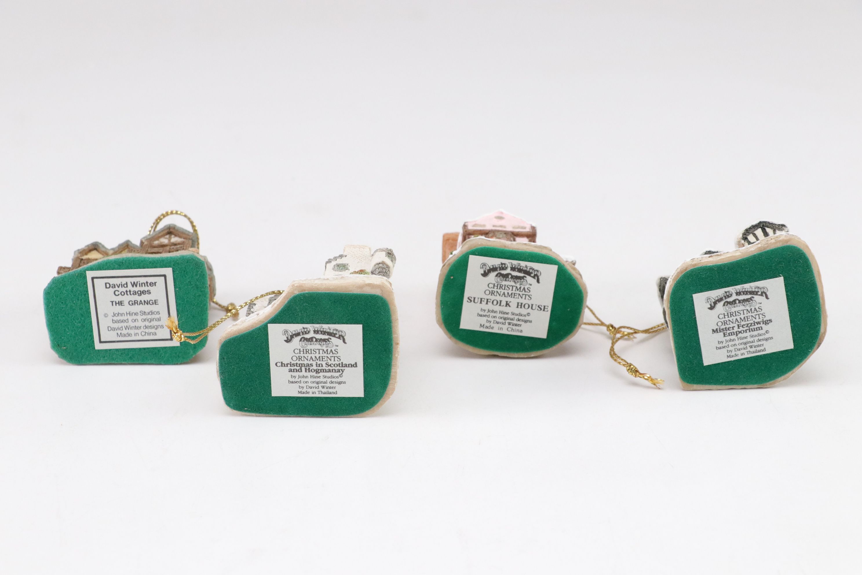 David Winter "The Flower Shop" with Christmas Ornaments & More Cottages