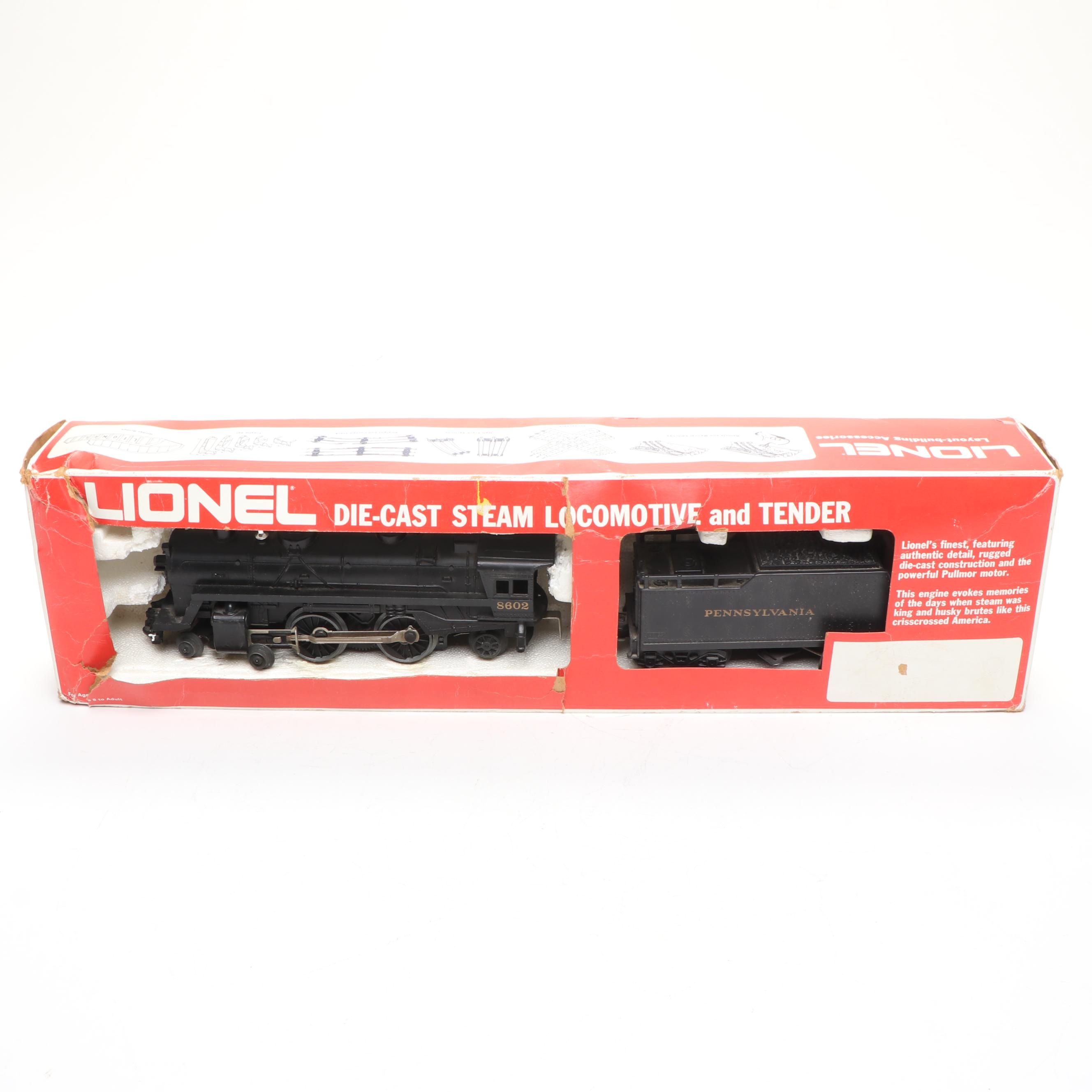 Lionel Diecast Steam Locomotive Set, 1986