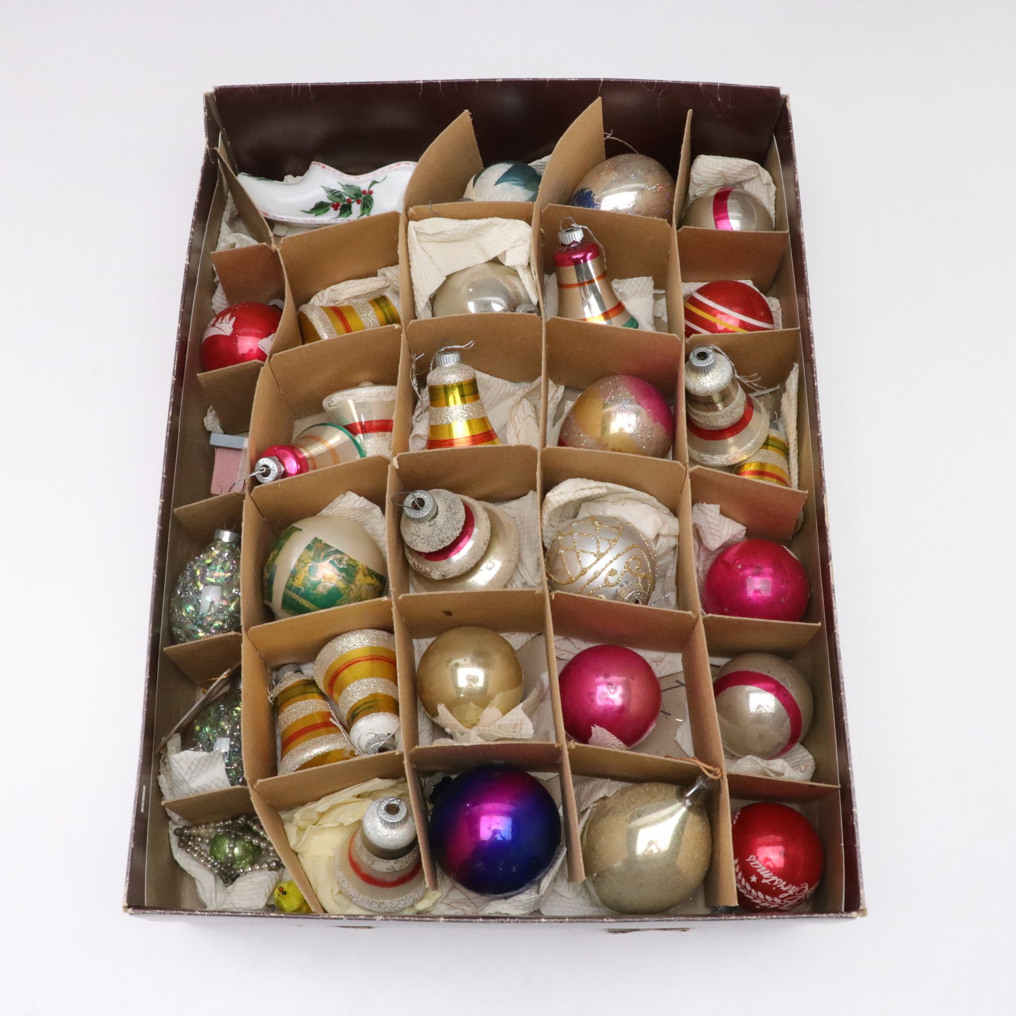 Shiny Brite and Other Christmas Ornament Collection Features Many Bell Shapes