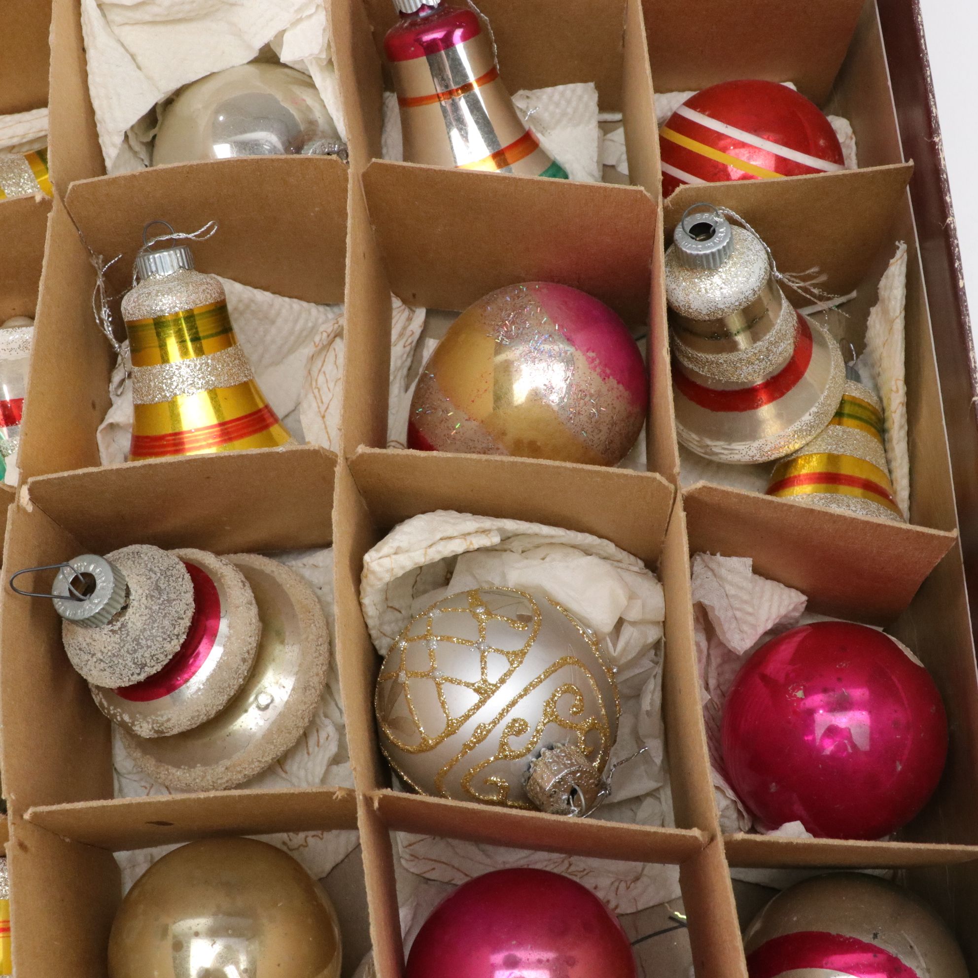Shiny Brite and Other Christmas Ornament Collection Features Many Bell Shapes