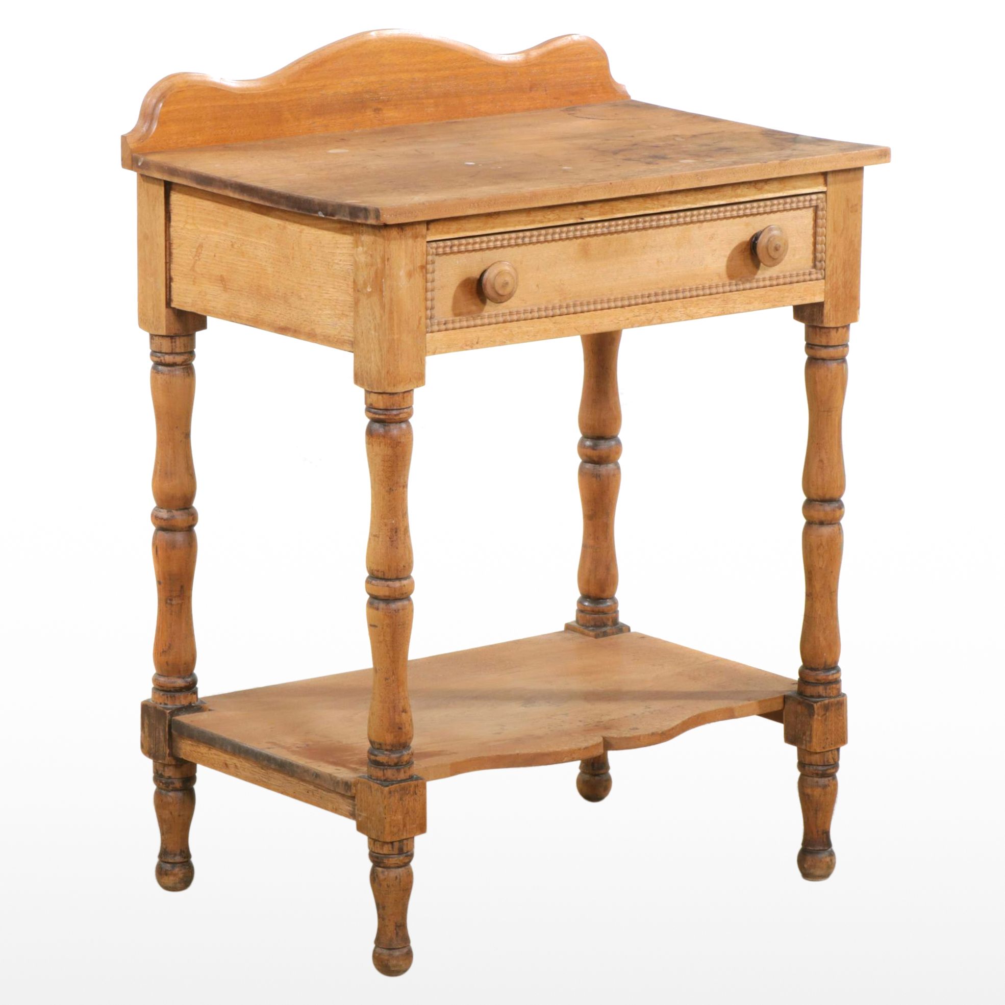 American Primitive Walnut Washstand, Early  20th Century