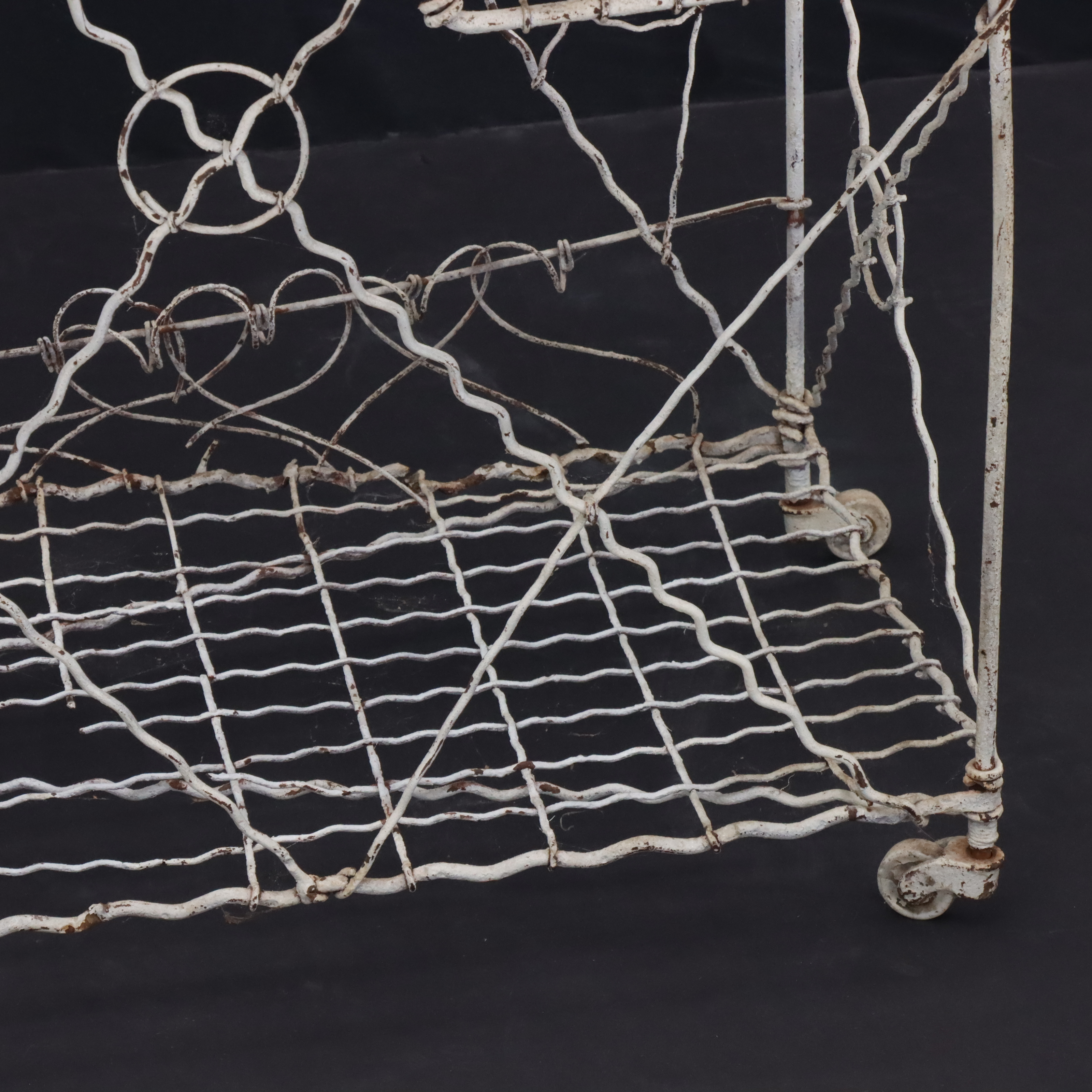 Painted Wire Metal Plant Stand, Late 19th/Early 20th Century