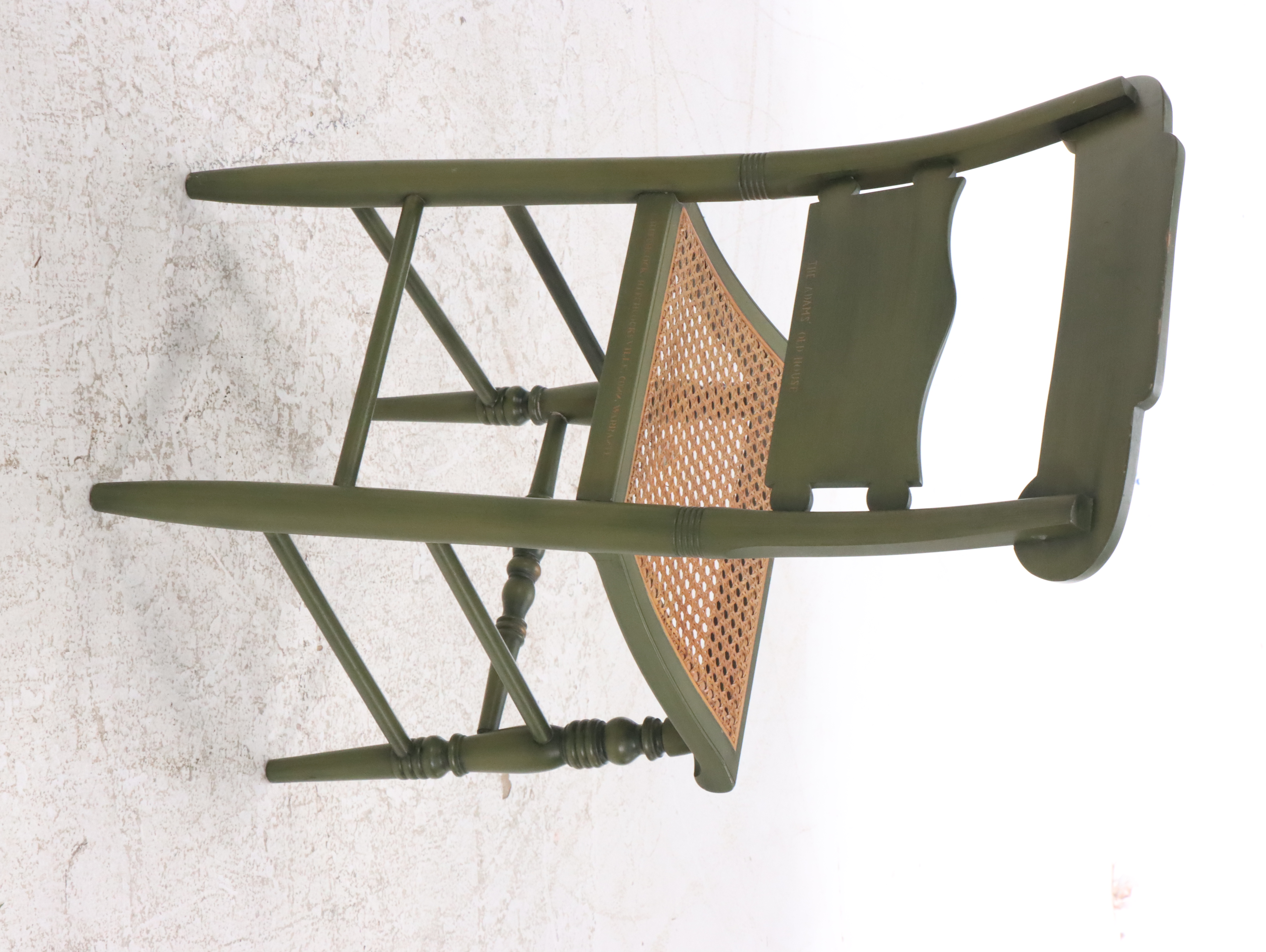 L. Hitchcock Painted Green Side Chairs Including "Jackson's Hermitage" with More