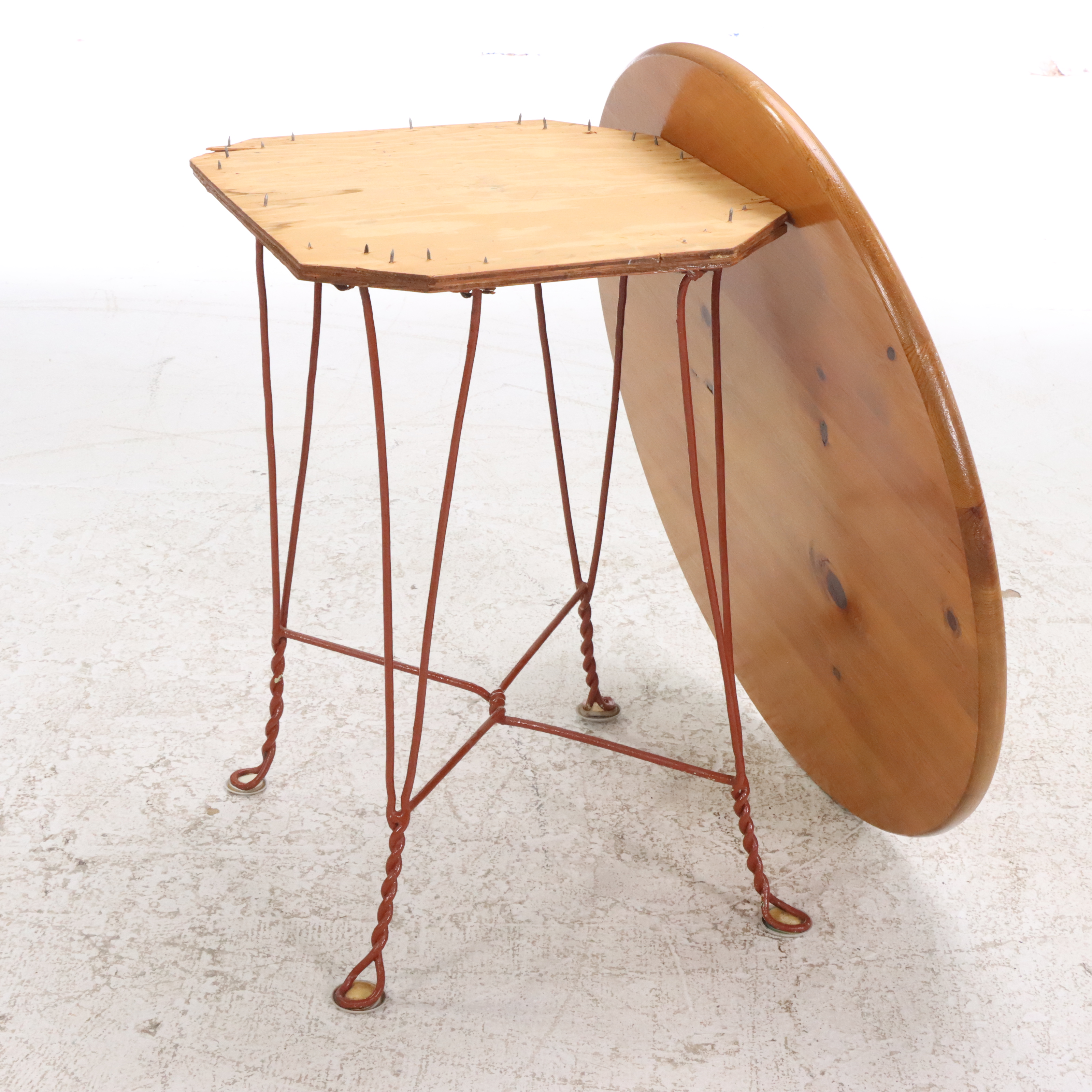 Metal Heart Back Chairs with Bistro Table