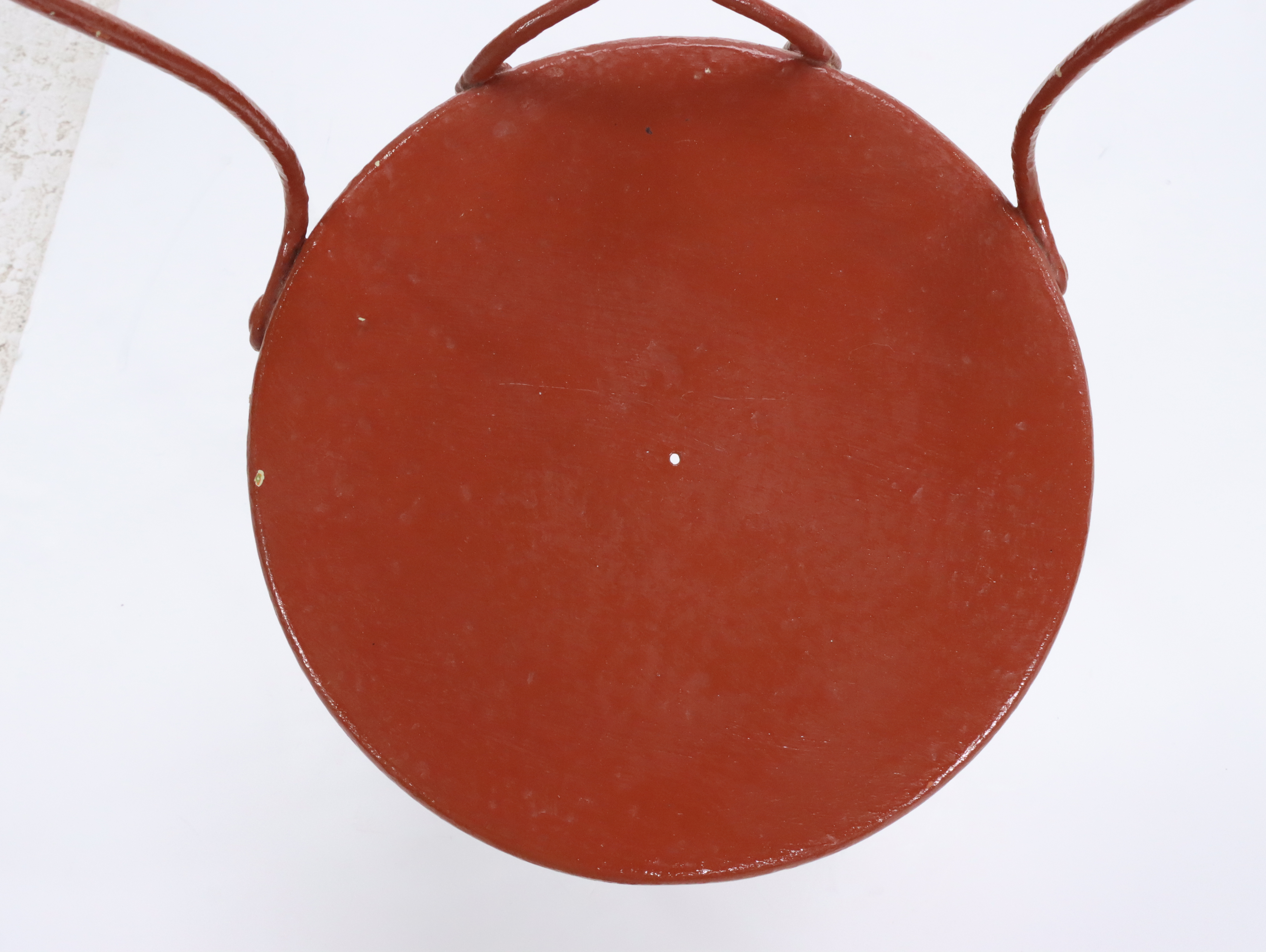 Metal Heart Back Chairs with Bistro Table