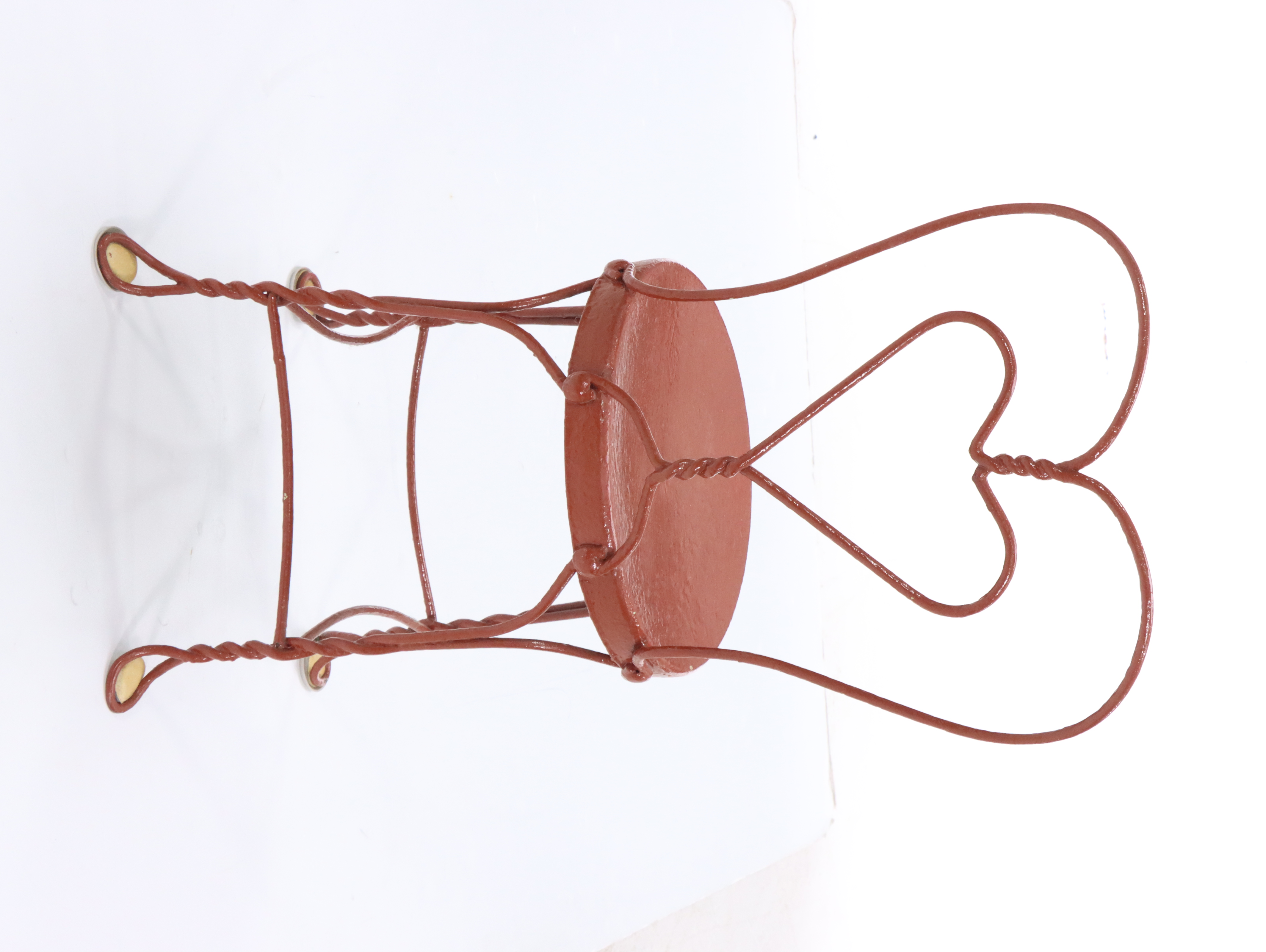 Metal Heart Back Chairs with Bistro Table