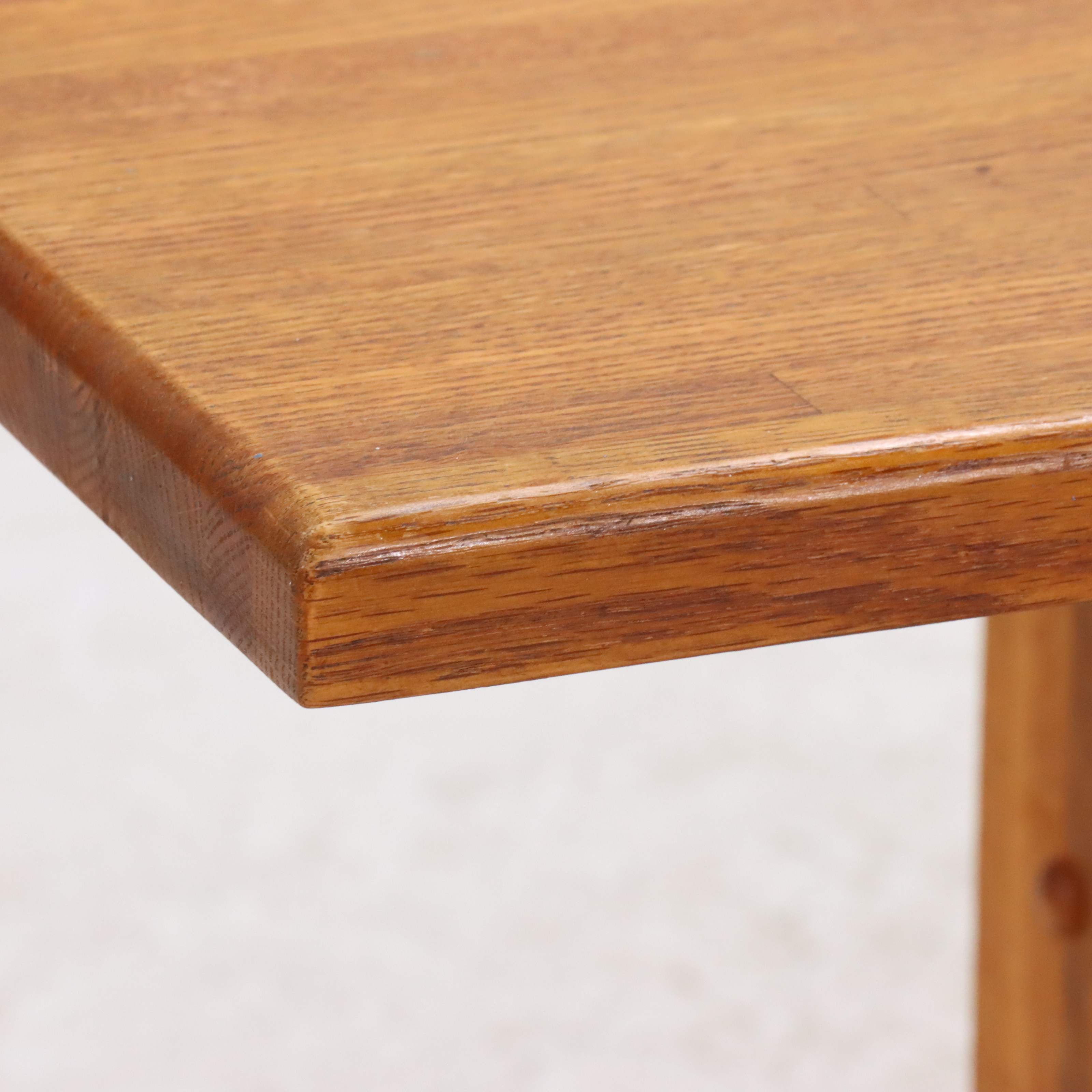 Modernist Oak Trestle Dining Table, Late 20th Century