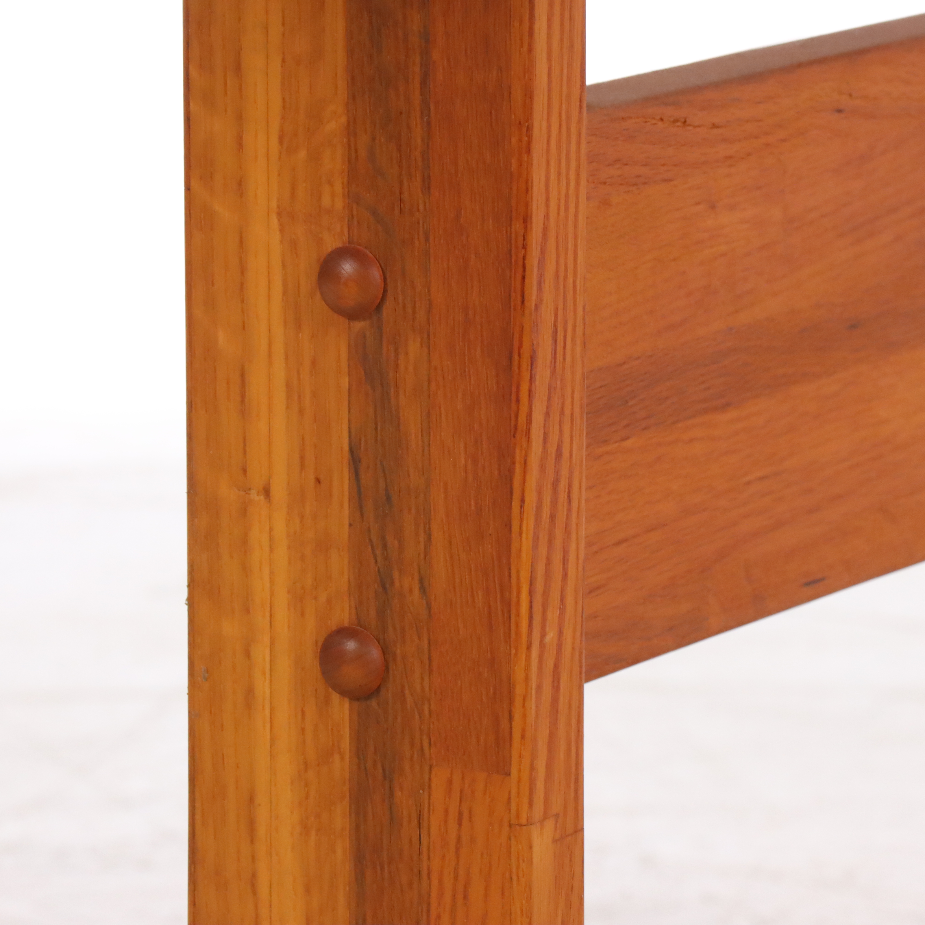 Modernist Oak Trestle Dining Table, Late 20th Century