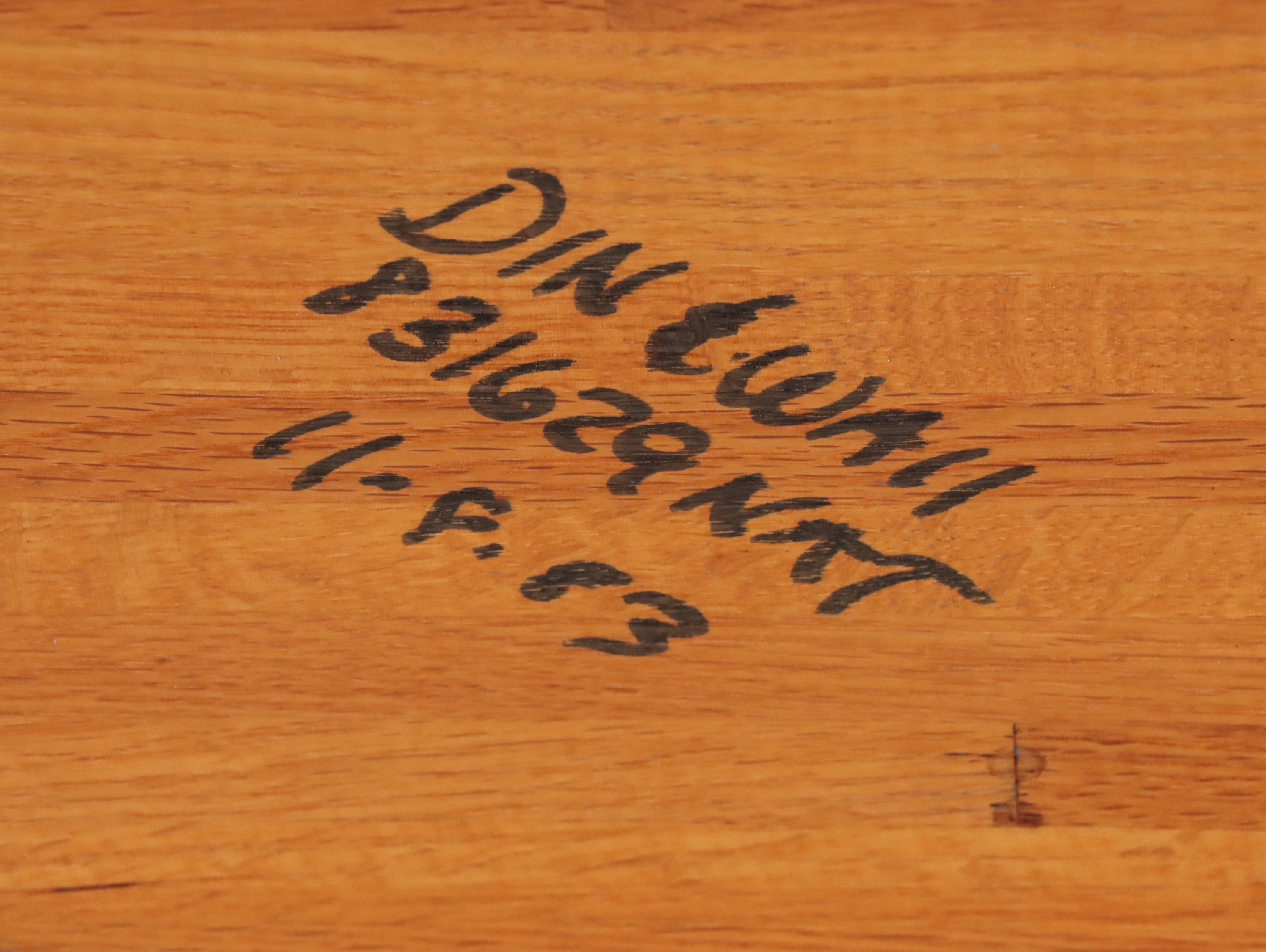 Modernist Oak Trestle Dining Table, Late 20th Century