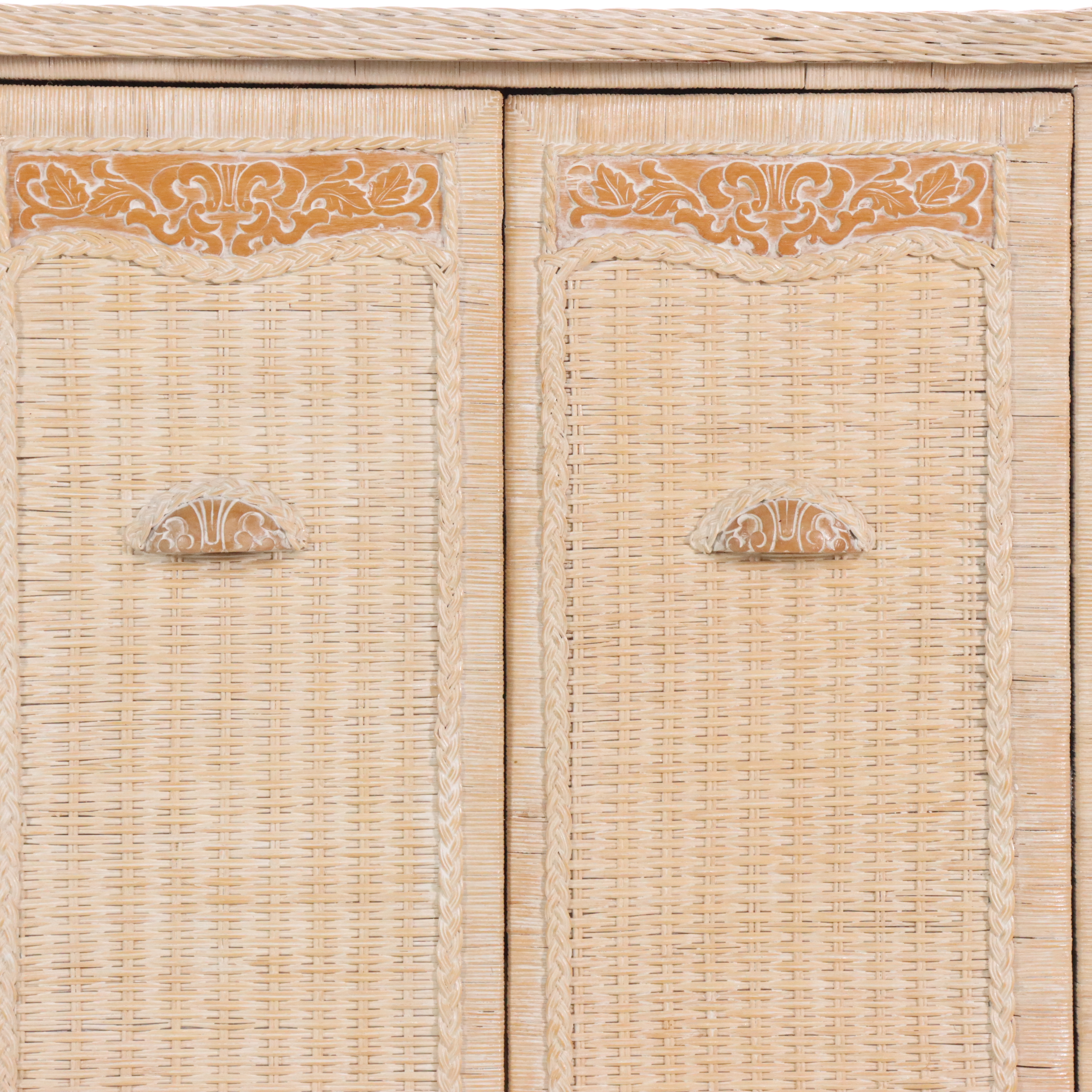 Pier 1 Jamaica Collection Wicker Rattan Armoire