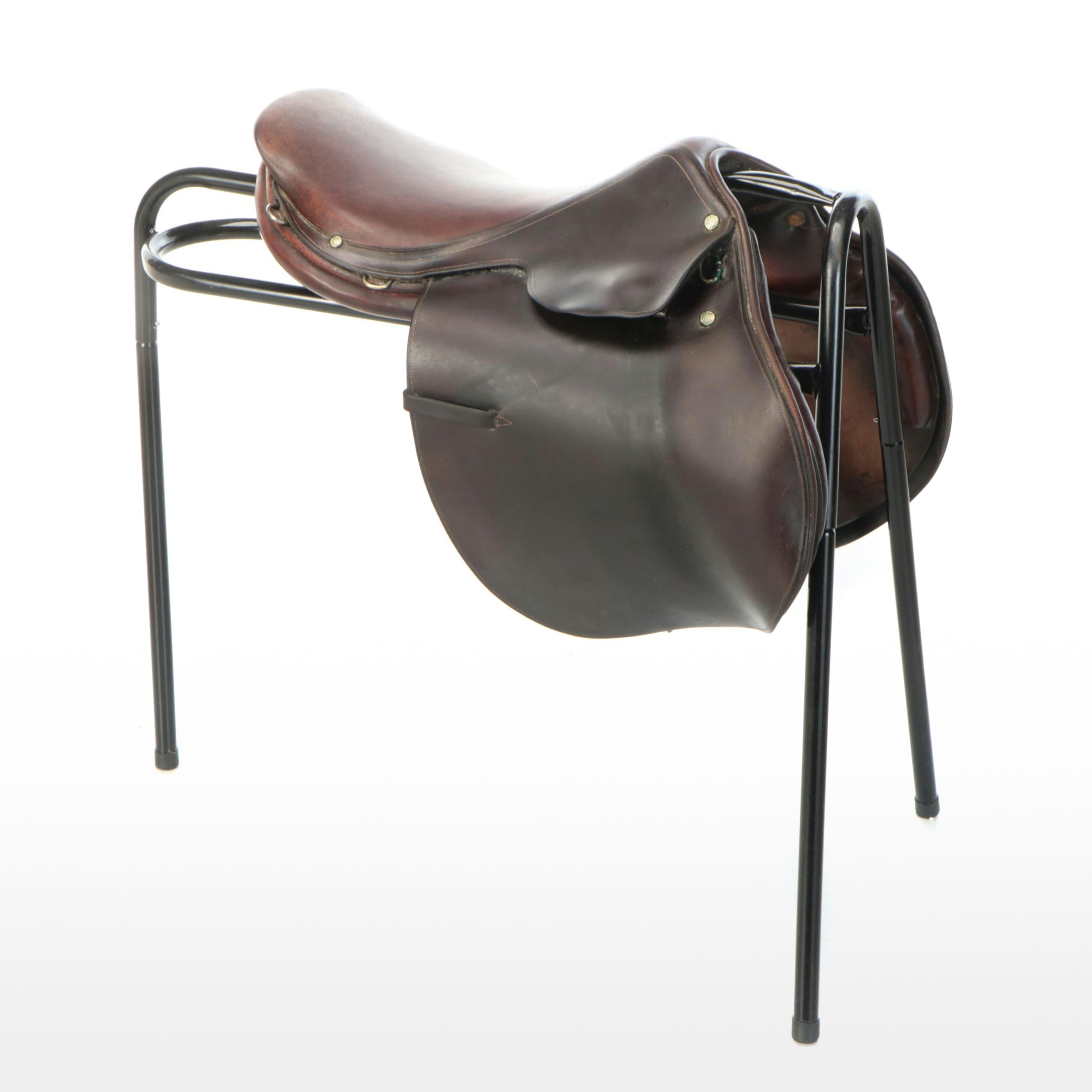 Hermès Brown Leather 15" Seat Close Contact English Saddle