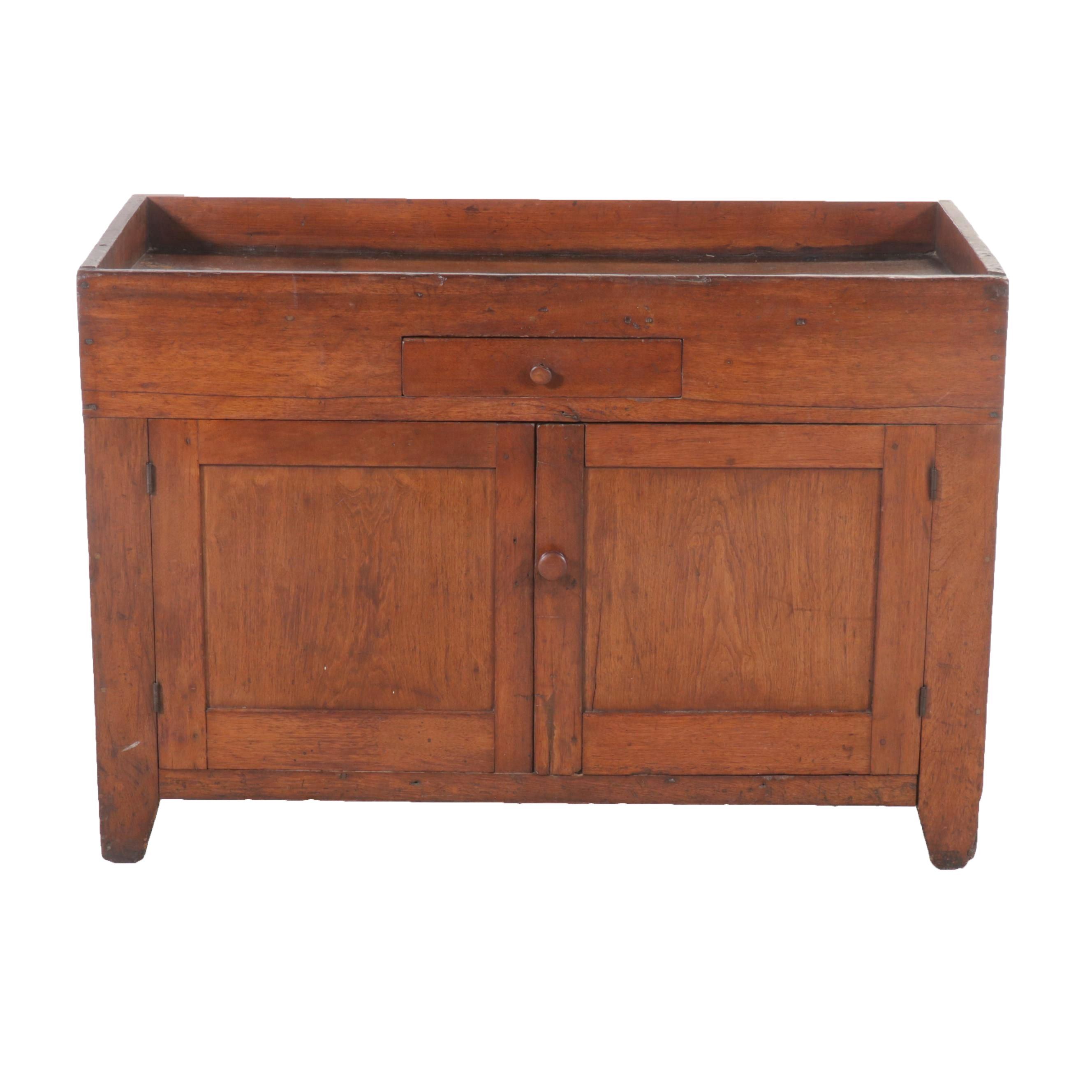 Walnut Dry Sink, Early 19th Century