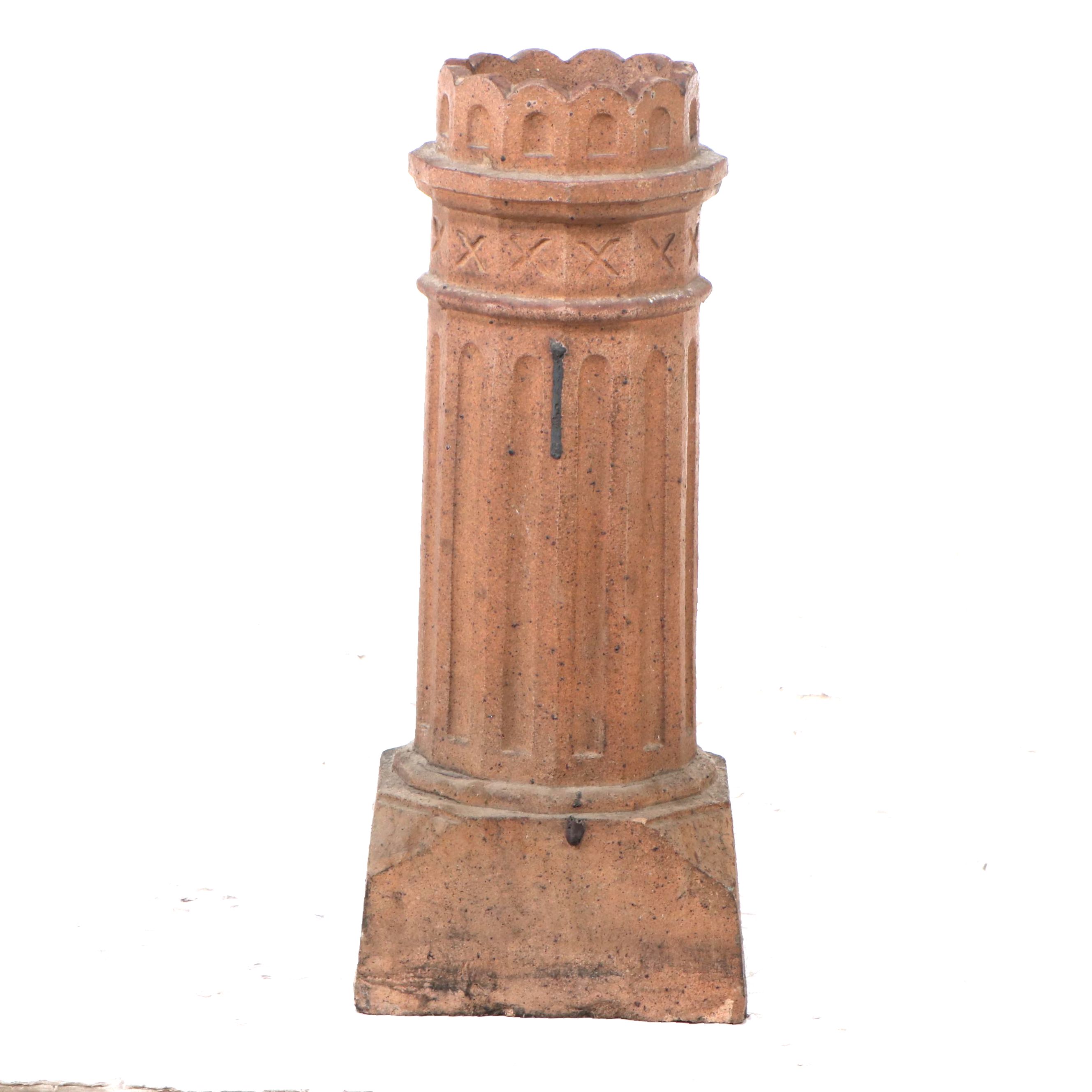 Victorian Terracotta Chimney Pot, Late 19th to Early 20th Century