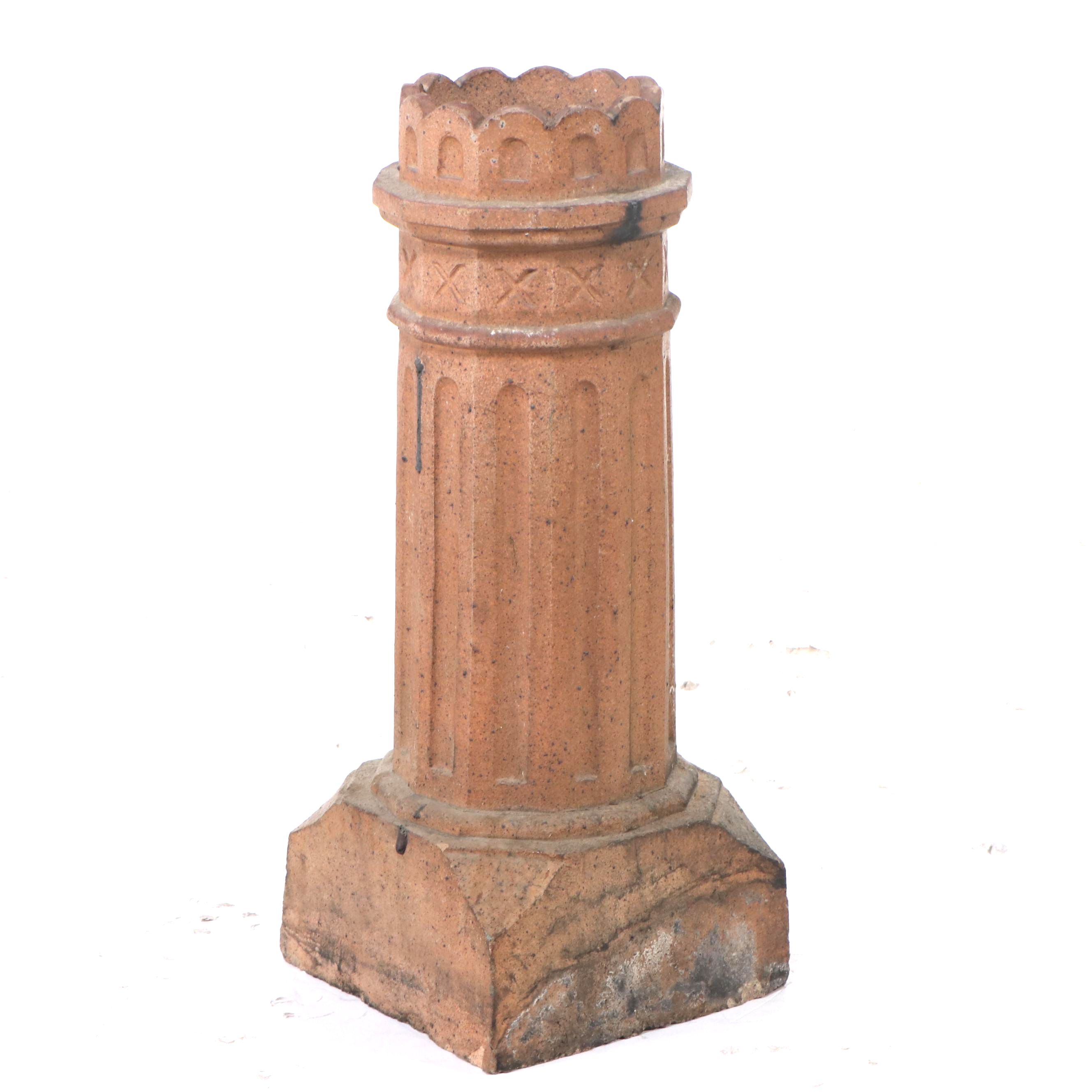 Victorian Terracotta Chimney Pot, Late 19th to Early 20th Century