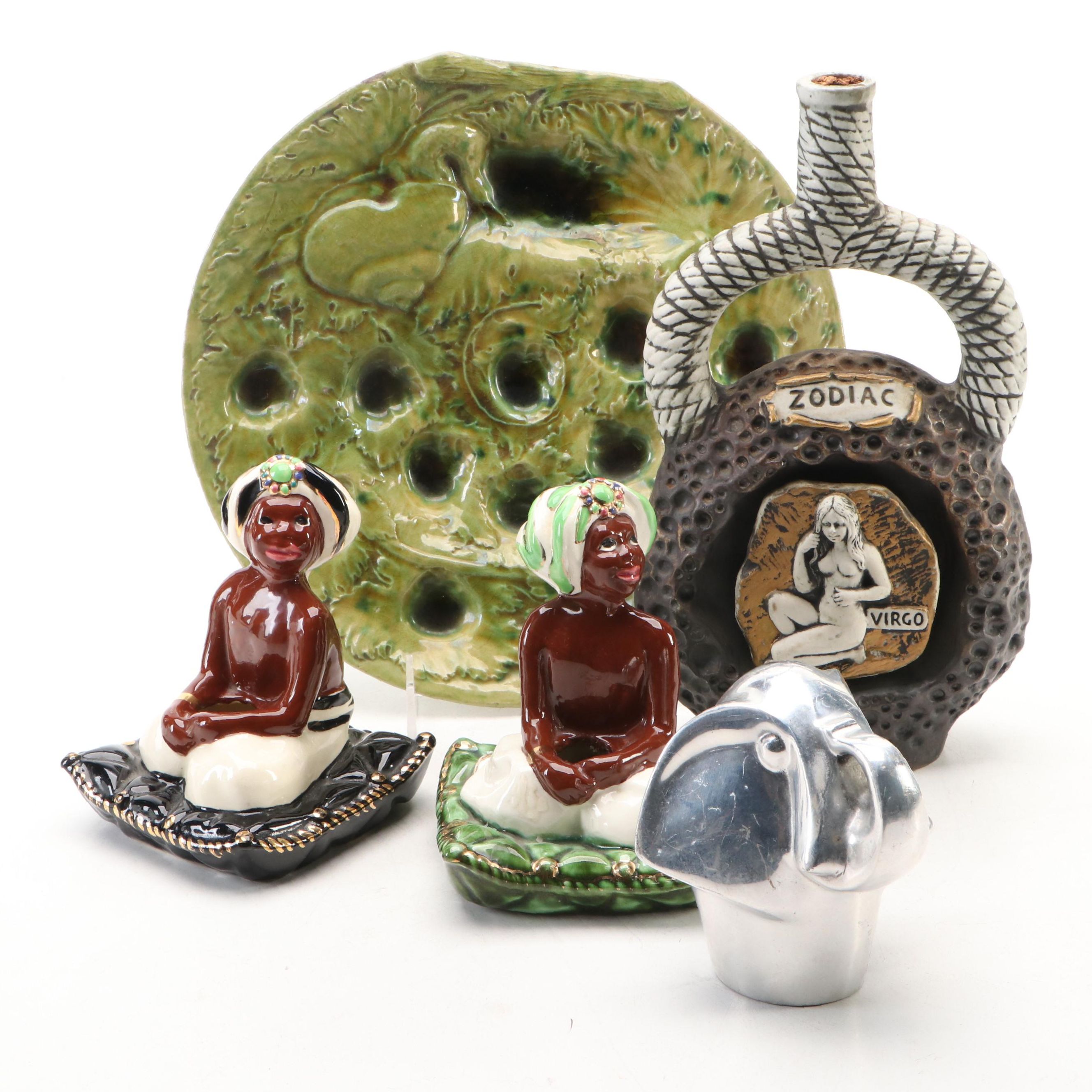 Brayton Laguna Candlesticks, Italian Casa Vino Decanter, Aluminum Elephant, More