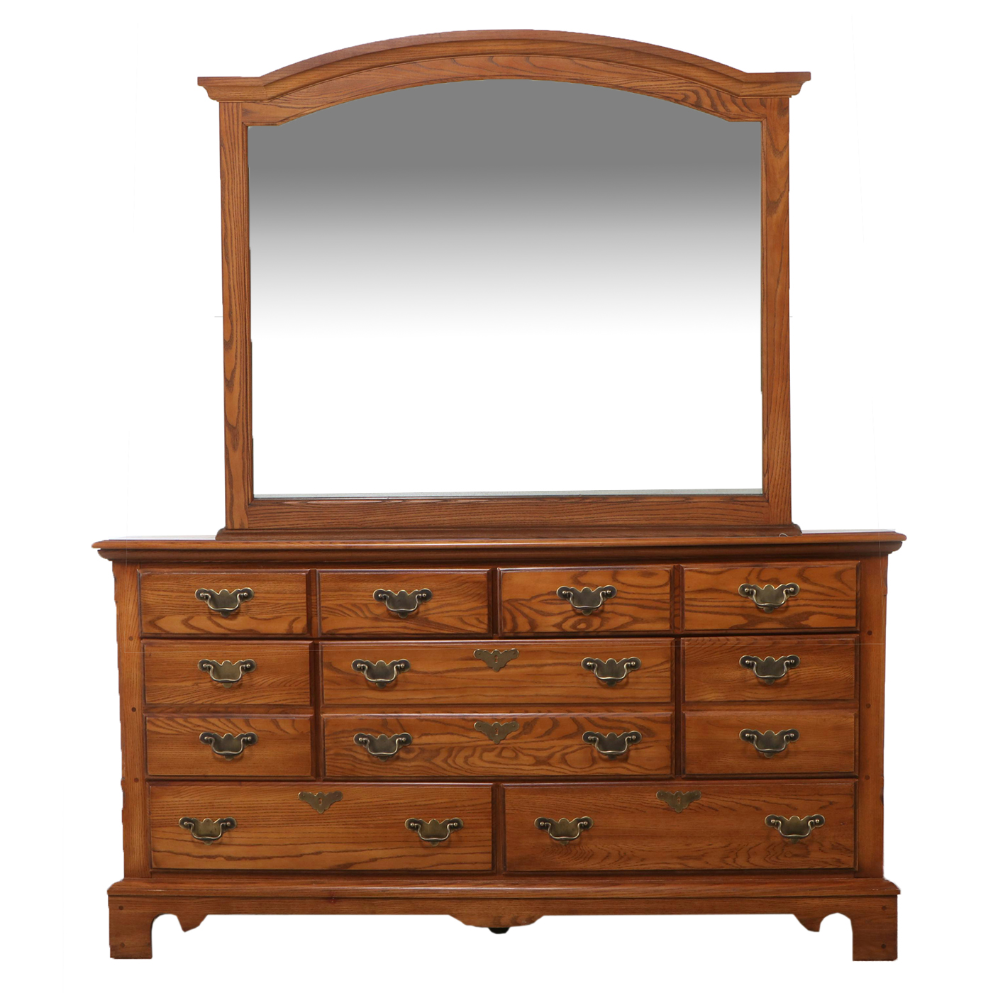 Durham Furniture Oak Triple Dresser