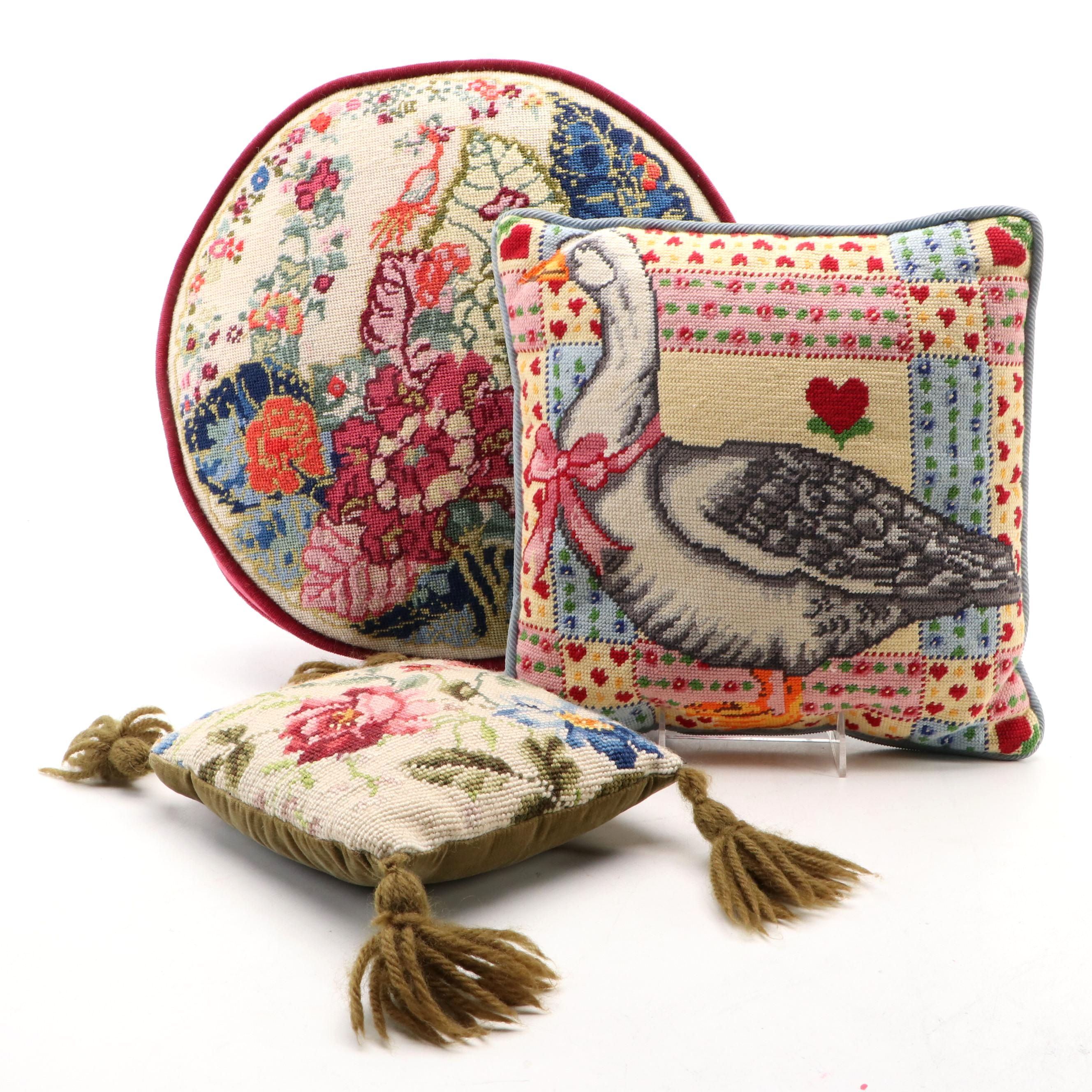 Handmade Needlepoint Accent Pillows