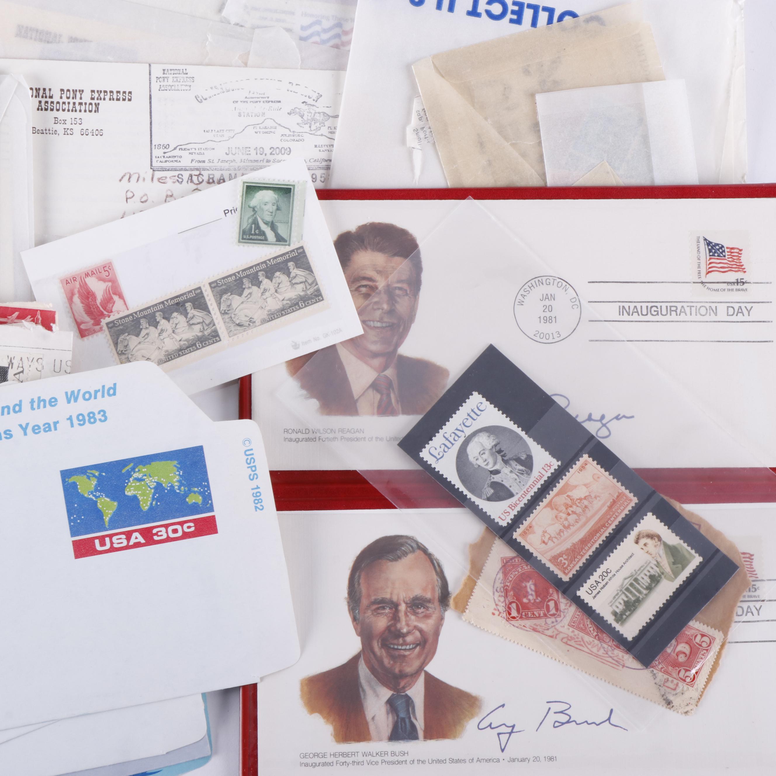 Group of U.S. Postal Covers, FDC, Postcards, Vintage Stamps and More