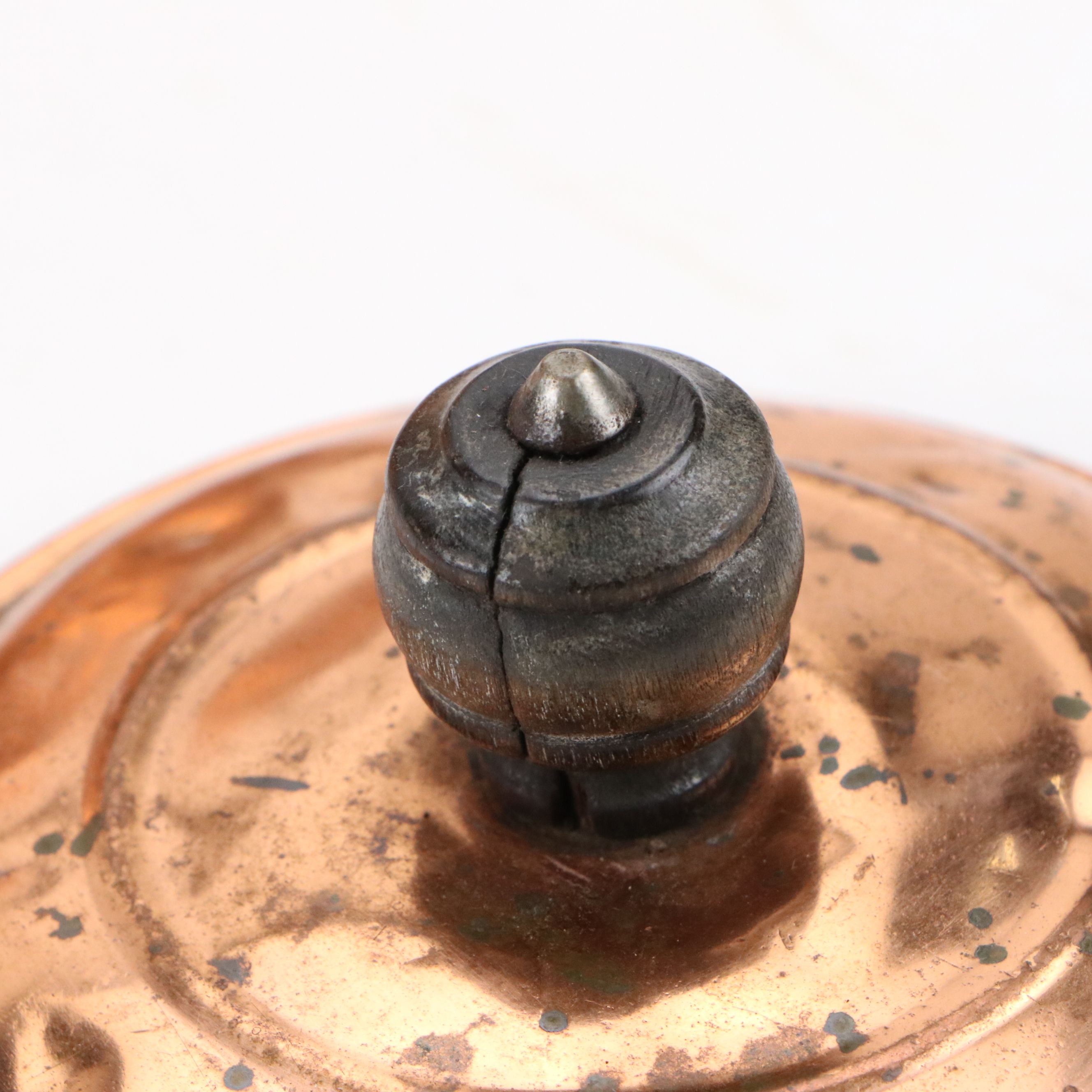 Wood Handled Copper Tea Kettle, Early 20th Century