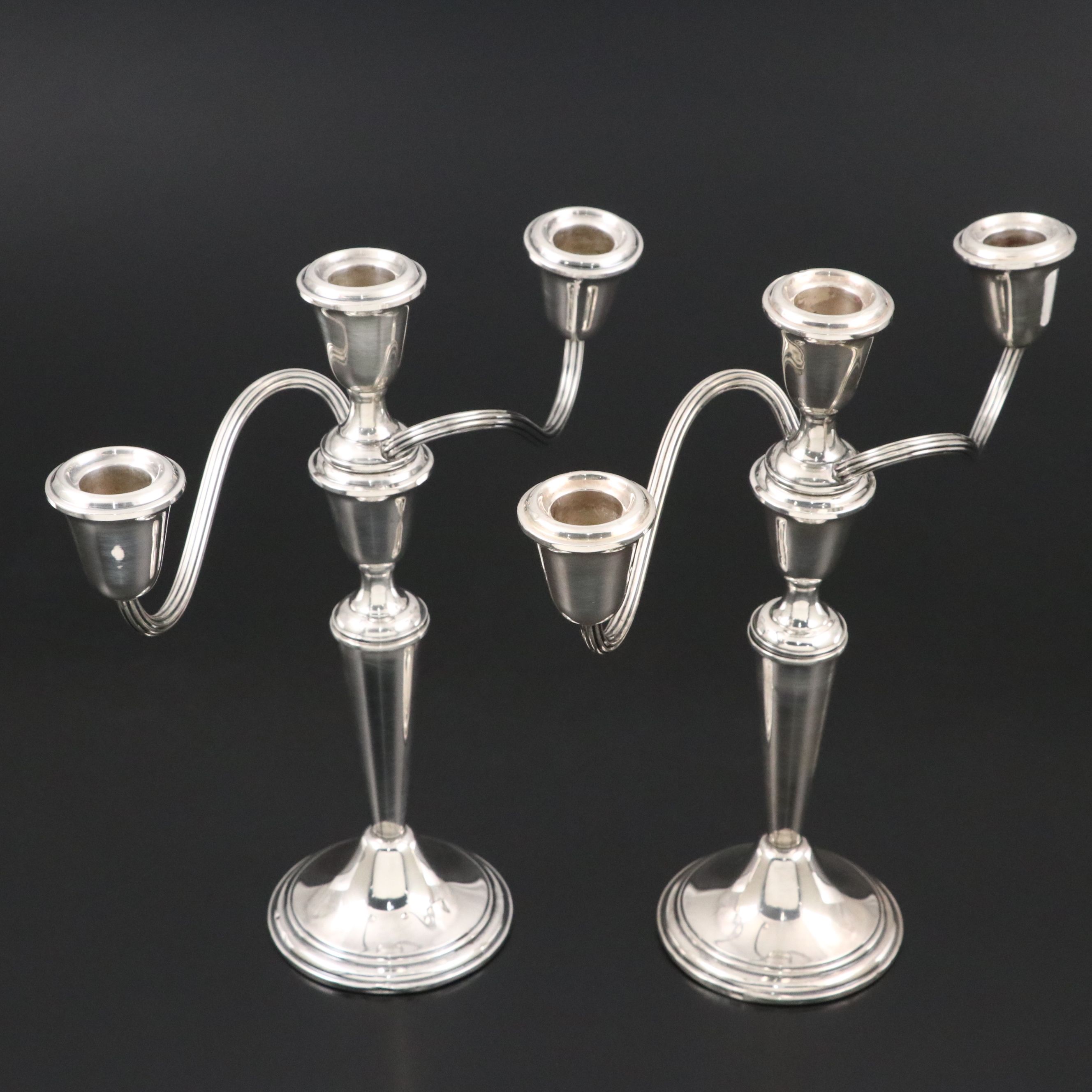 Gorham Sterling Silver Three-Light Candelabra