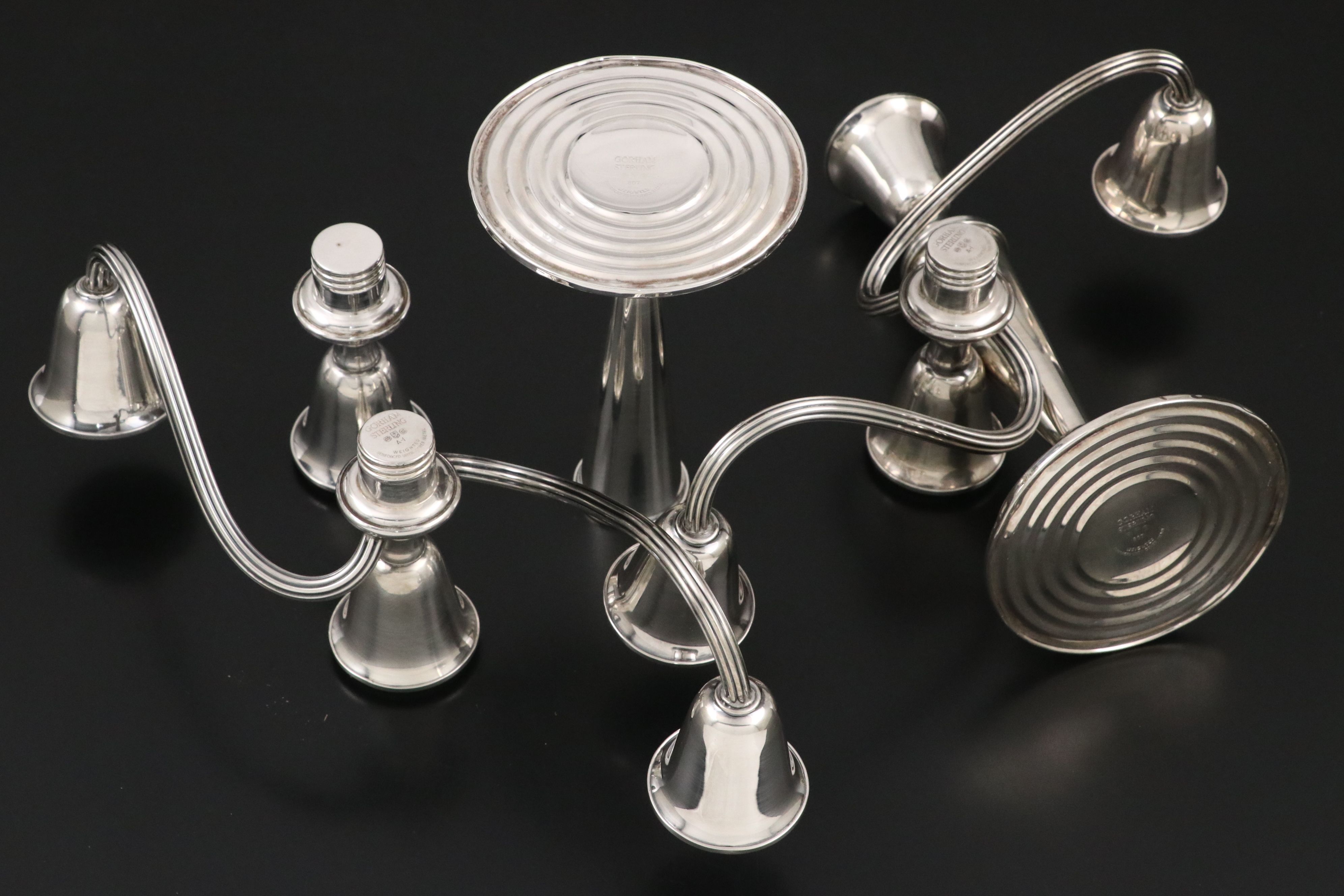 Gorham Sterling Silver Three-Light Candelabra