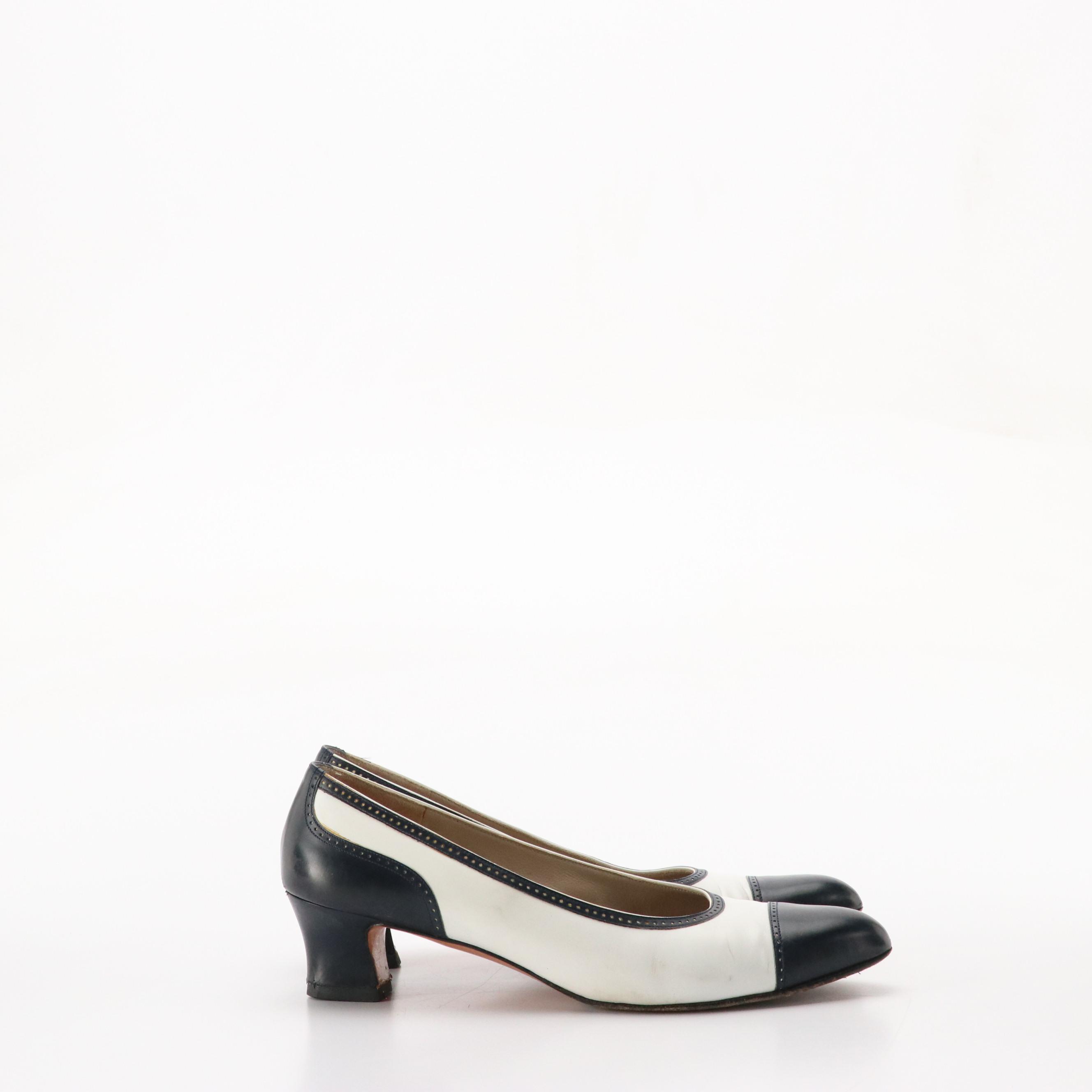 Salvatore Ferragamo and Bruno Magli Wingtip Style Heels with Cole Haan Pumps