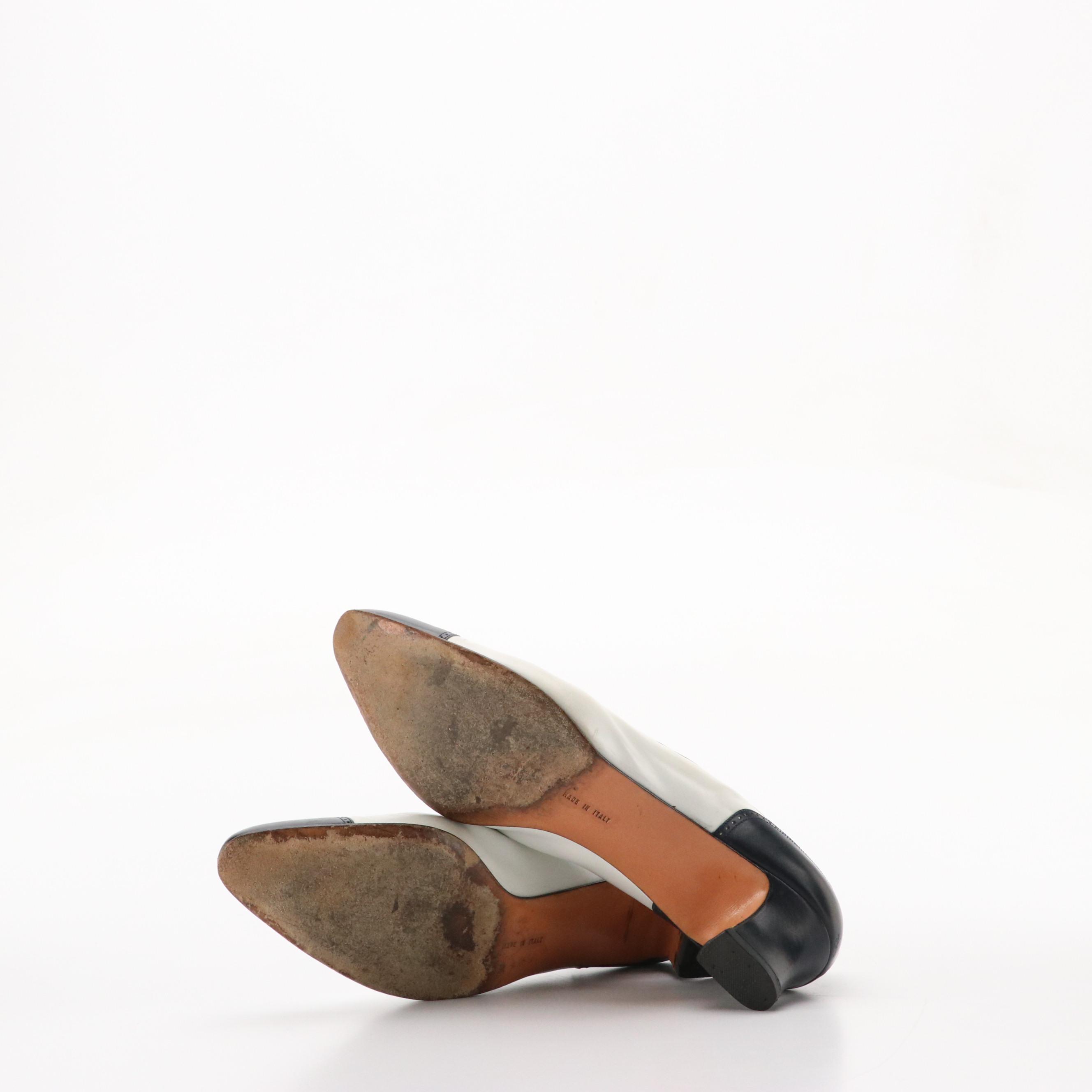 Salvatore Ferragamo and Bruno Magli Wingtip Style Heels with Cole Haan Pumps