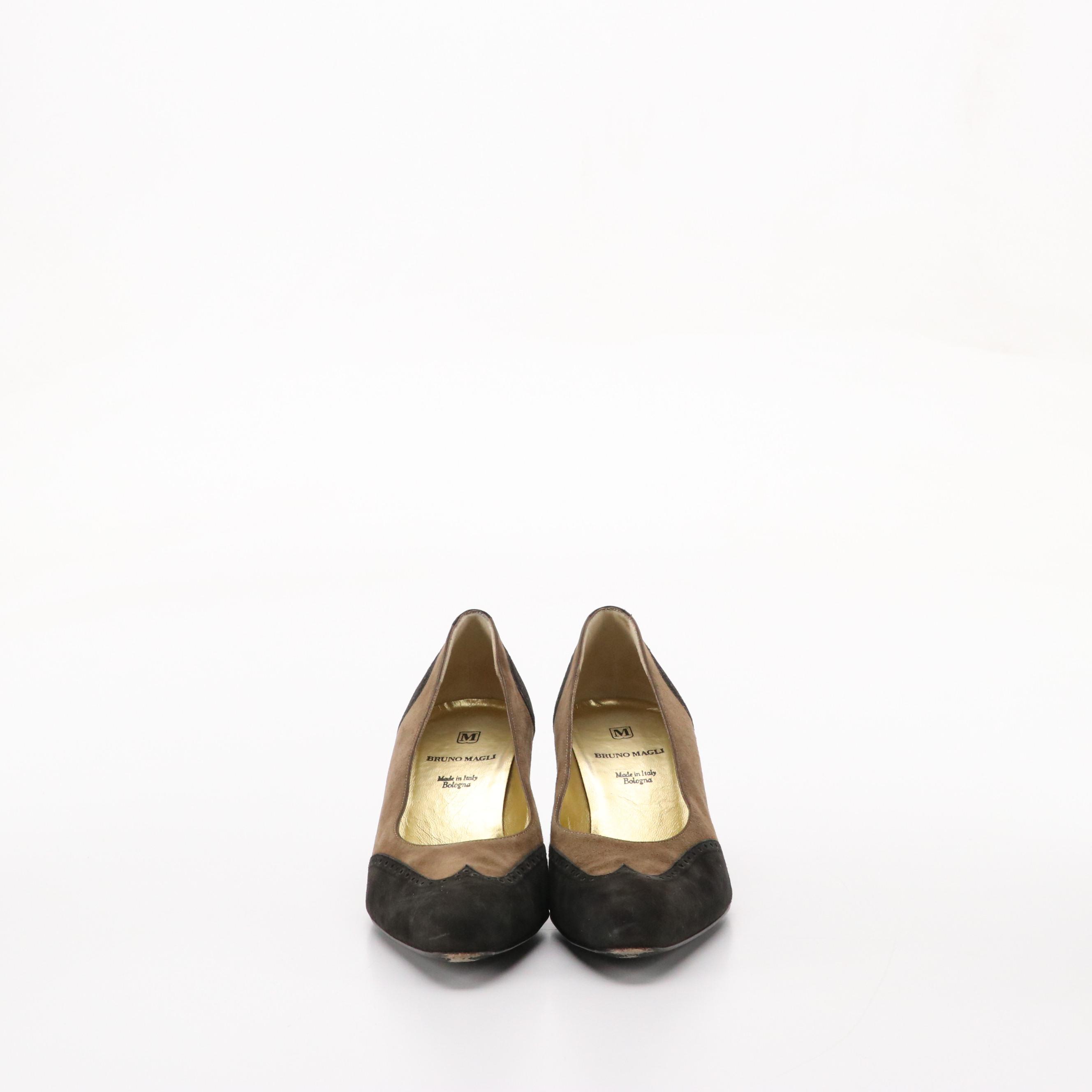 Salvatore Ferragamo and Bruno Magli Wingtip Style Heels with Cole Haan Pumps