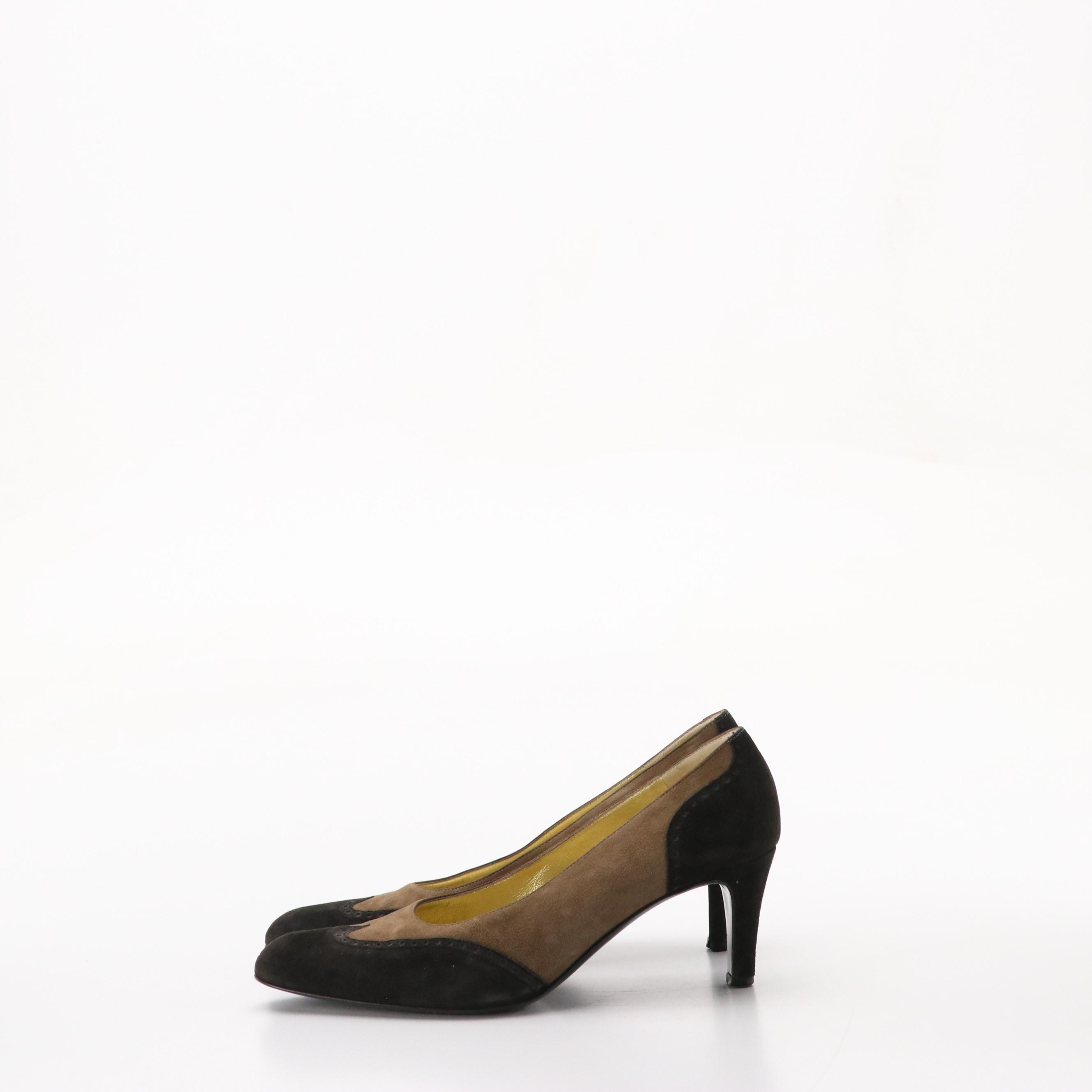 Salvatore Ferragamo and Bruno Magli Wingtip Style Heels with Cole Haan Pumps