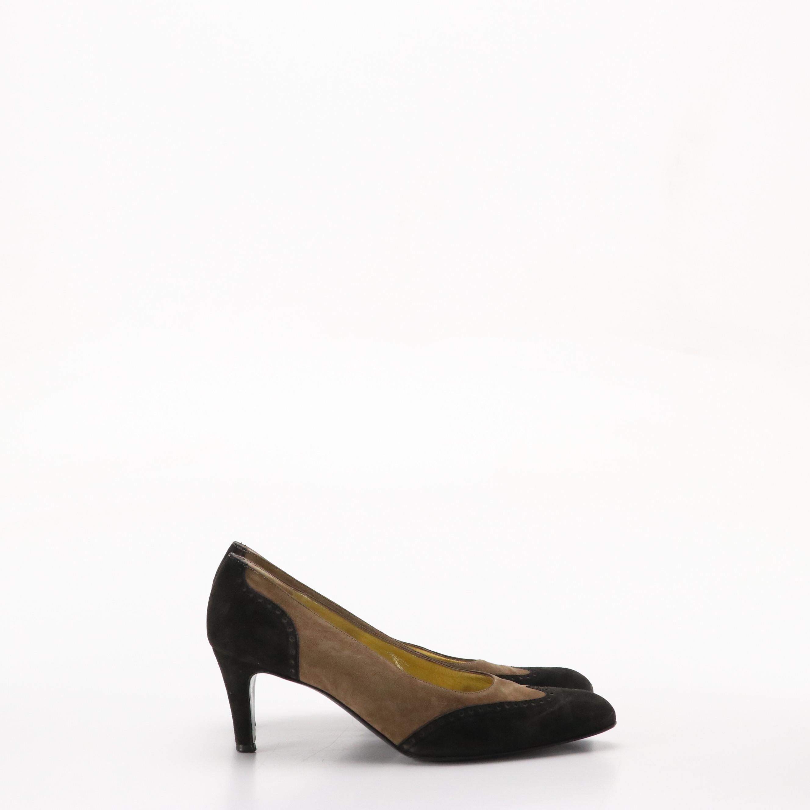 Salvatore Ferragamo and Bruno Magli Wingtip Style Heels with Cole Haan Pumps