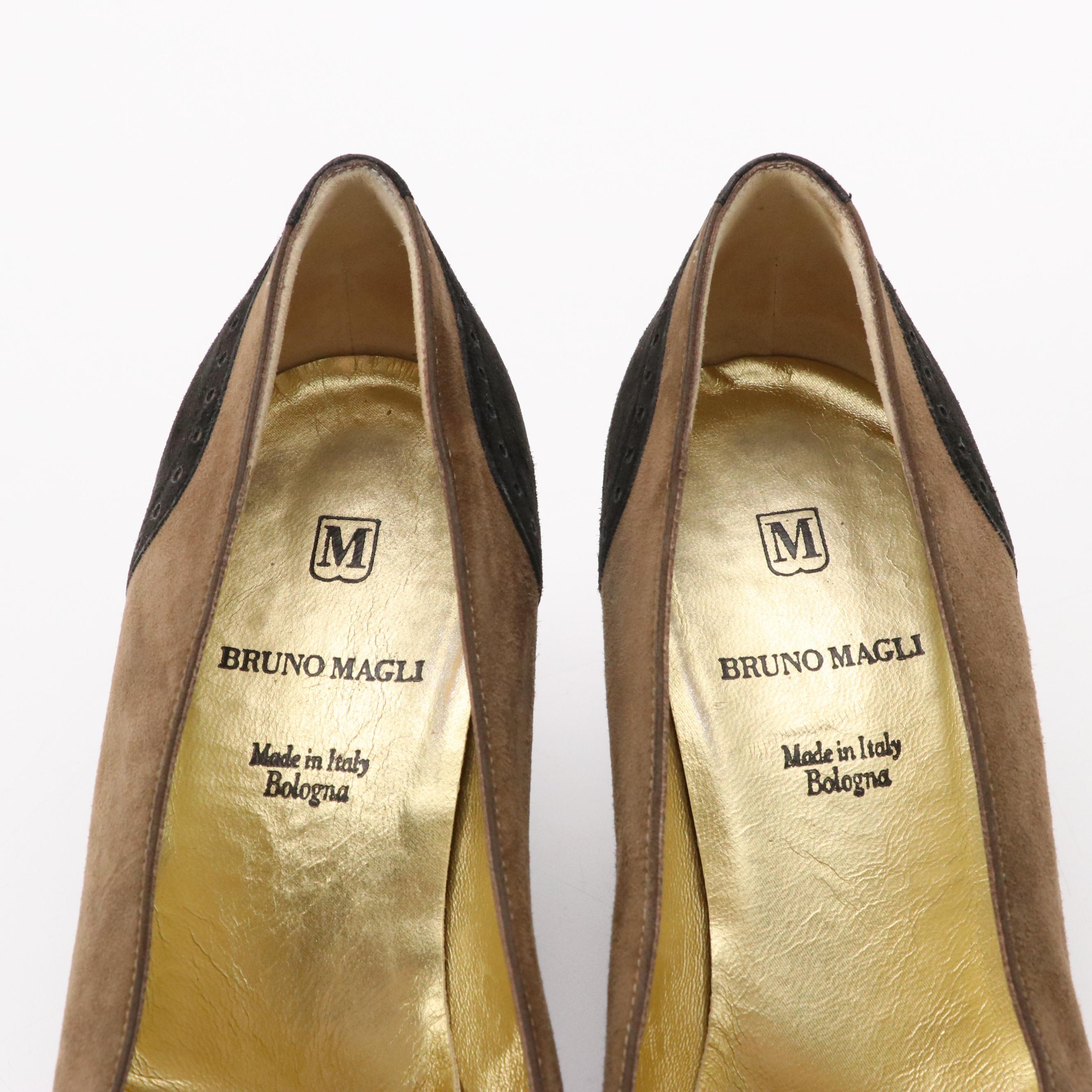 Salvatore Ferragamo and Bruno Magli Wingtip Style Heels with Cole Haan Pumps