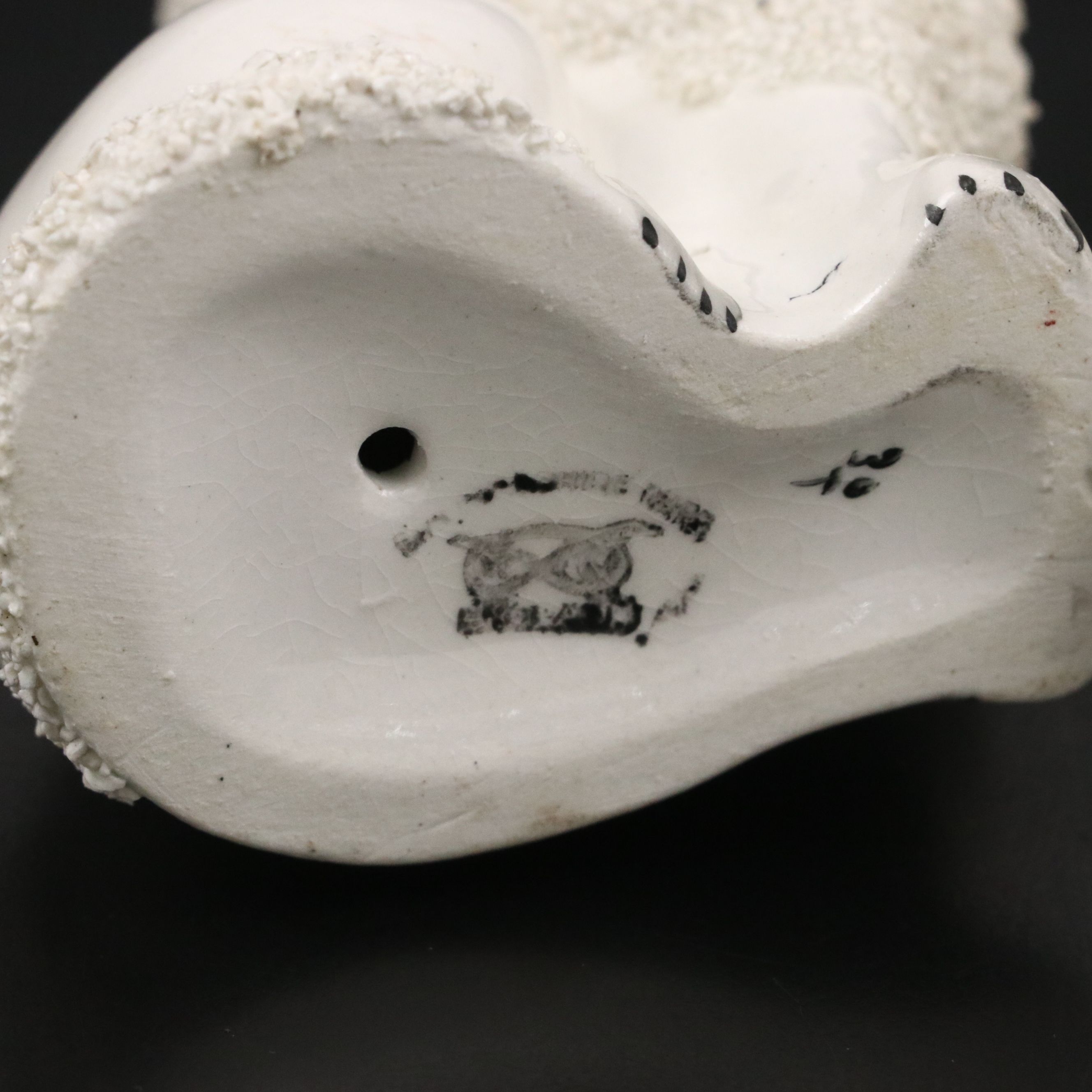 Pair of William Kent Staffordshire Ware Confetti Poodles, 1944-1962