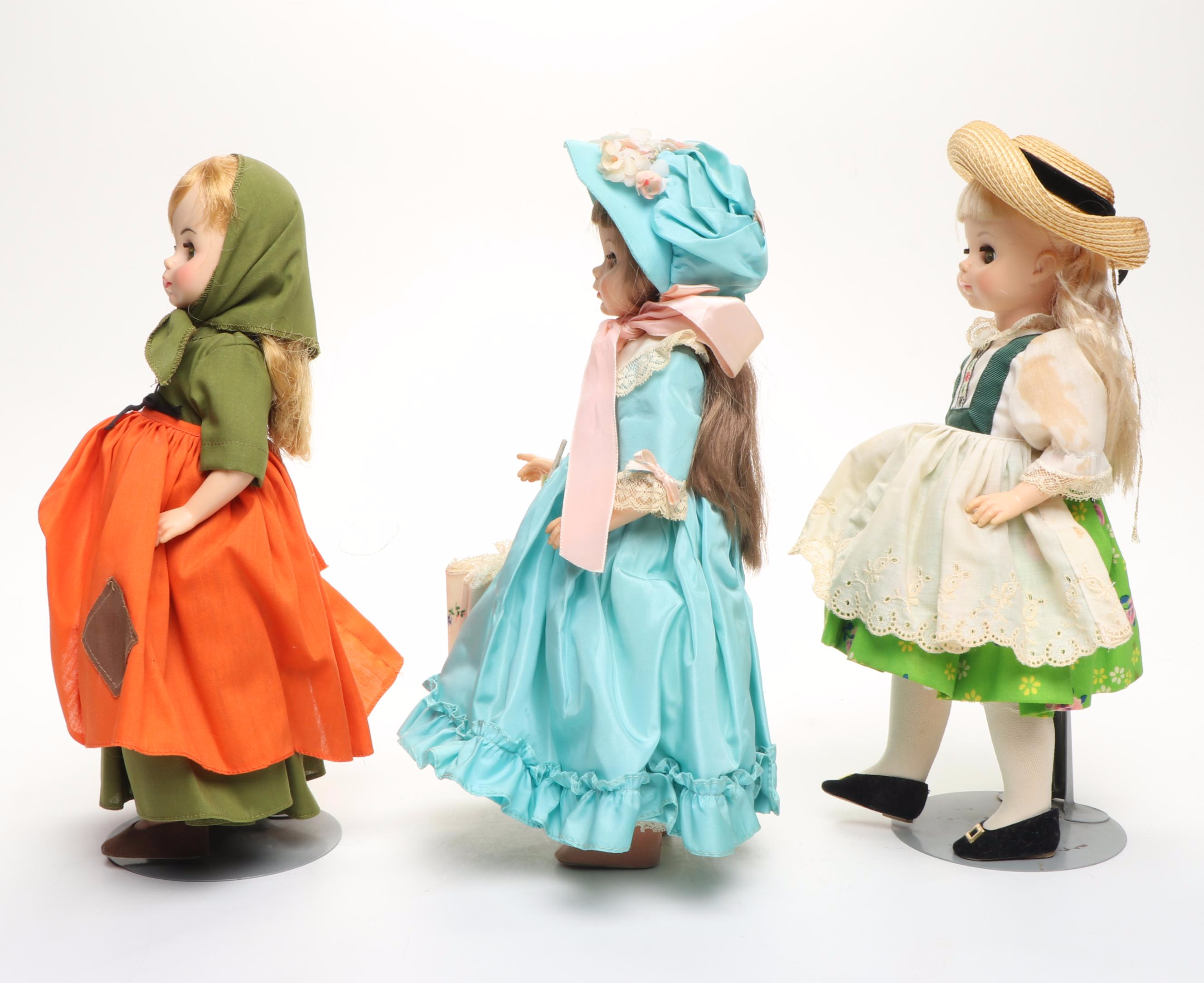 Vintage Madame Alexander "Lucinda," "Cinderella," and "Heidi" Dolls