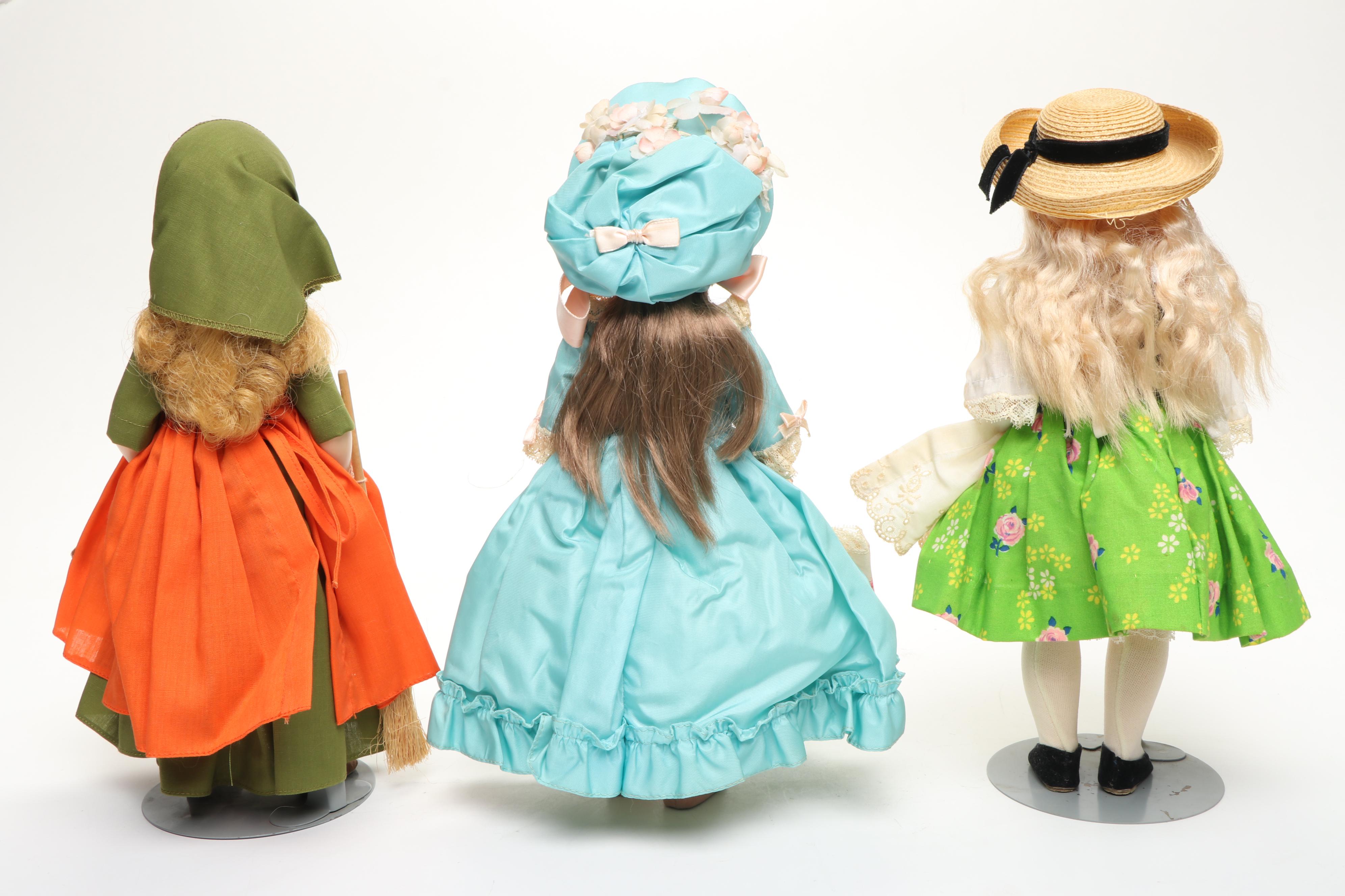 Vintage Madame Alexander "Lucinda," "Cinderella," and "Heidi" Dolls