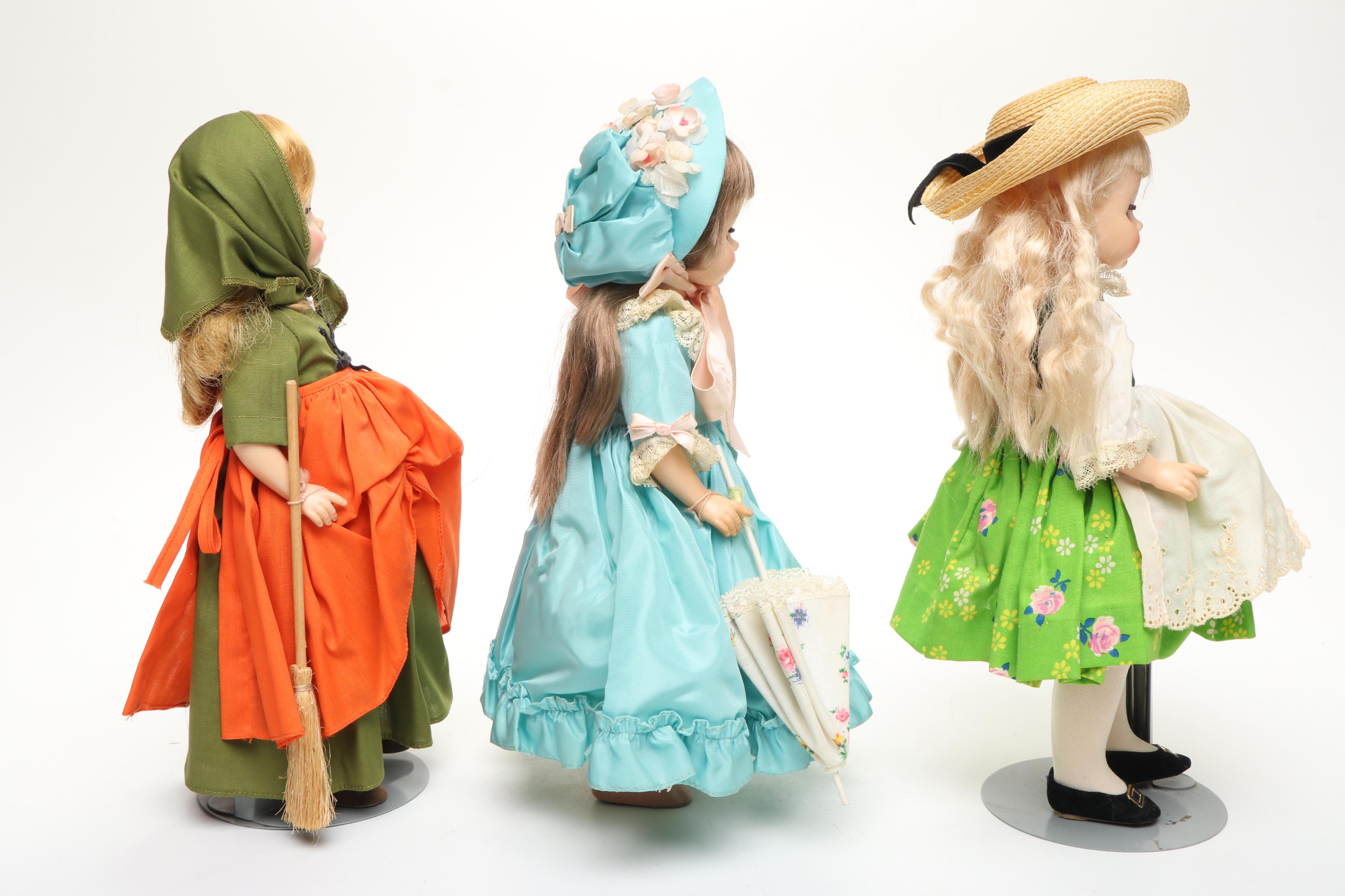 Vintage Madame Alexander "Lucinda," "Cinderella," and "Heidi" Dolls