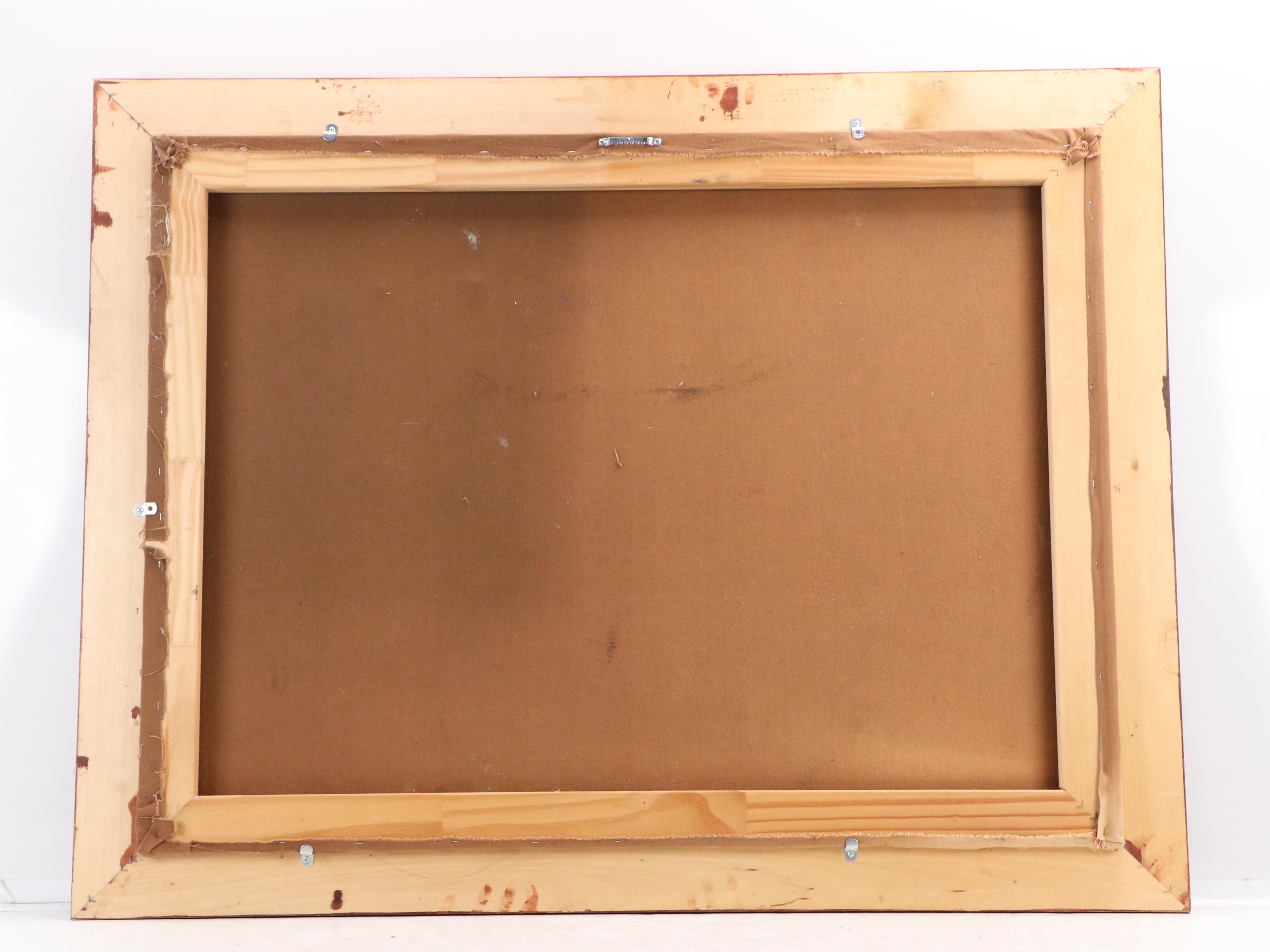 Large-Scale Oil Painting of Townfolk in Village Square After Charles Leickert