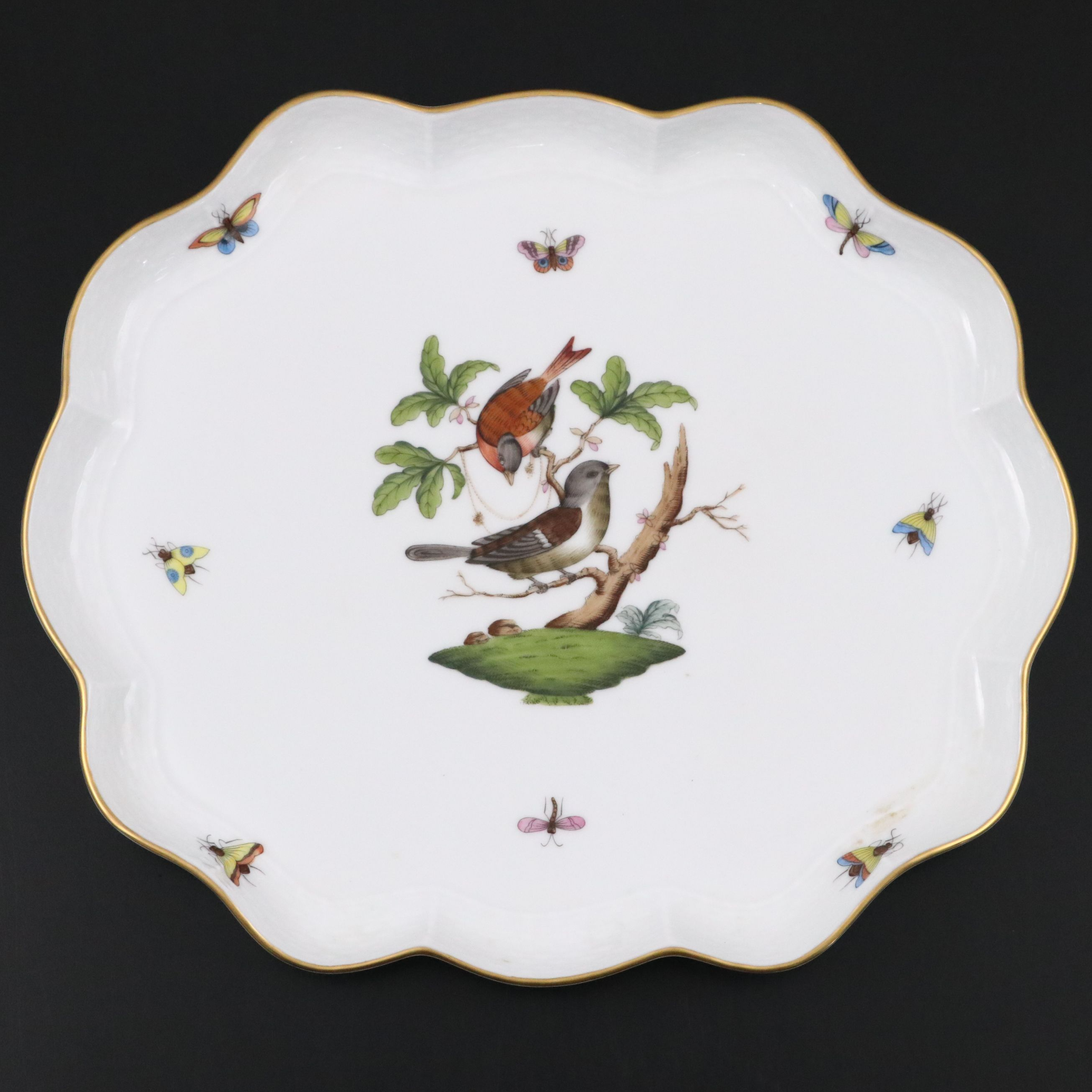 Herend "Rothschild Bird" Oblong Porcelain Tray